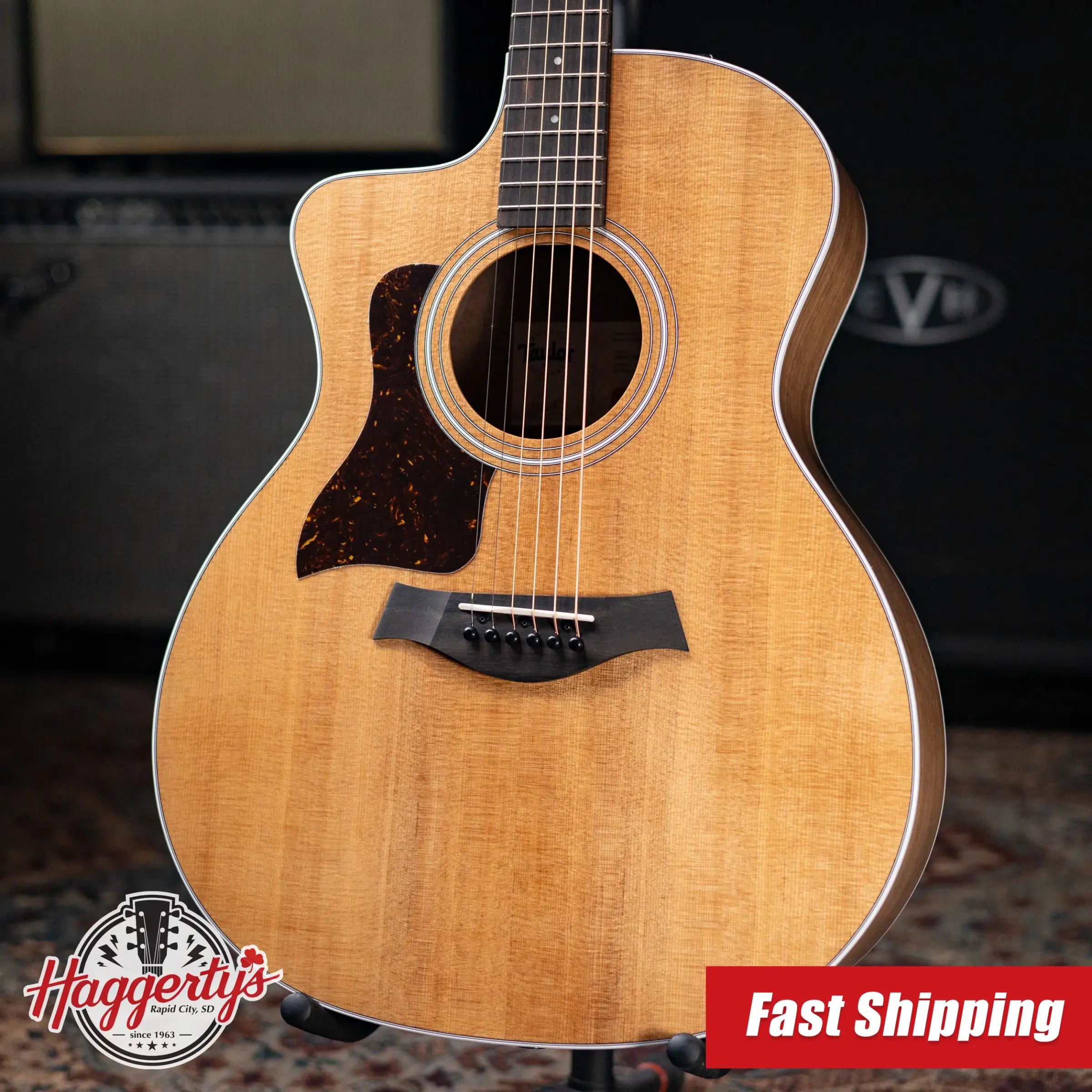 Taylor 214ce Left-Handed Grand Auditorium Acoustic/Electric Guitar with Gig Bag - Factory Demo