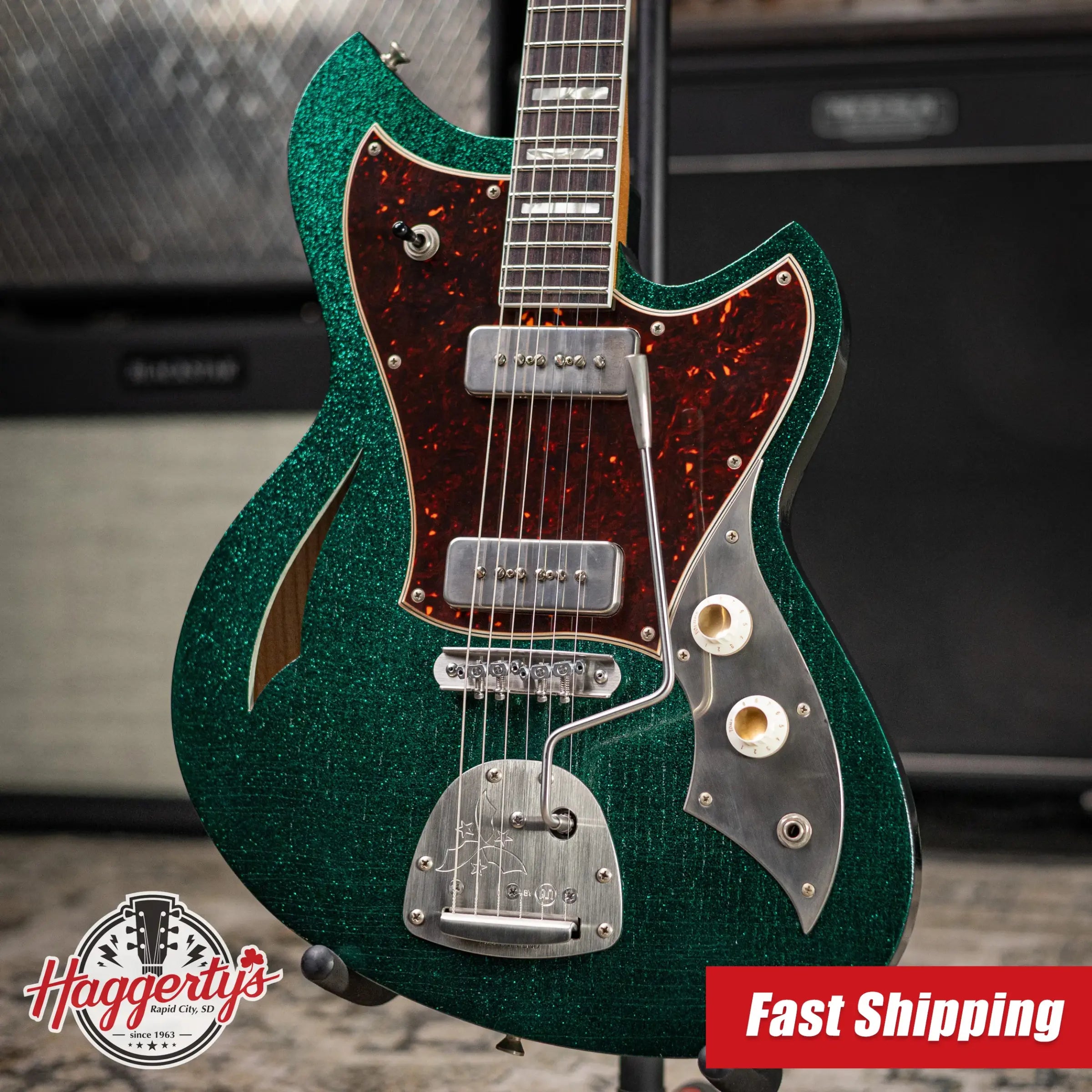 Novo Custom Shop Miris J Semi-Hollow Electric Guitar - Matrix Sparkle with Gig Bag