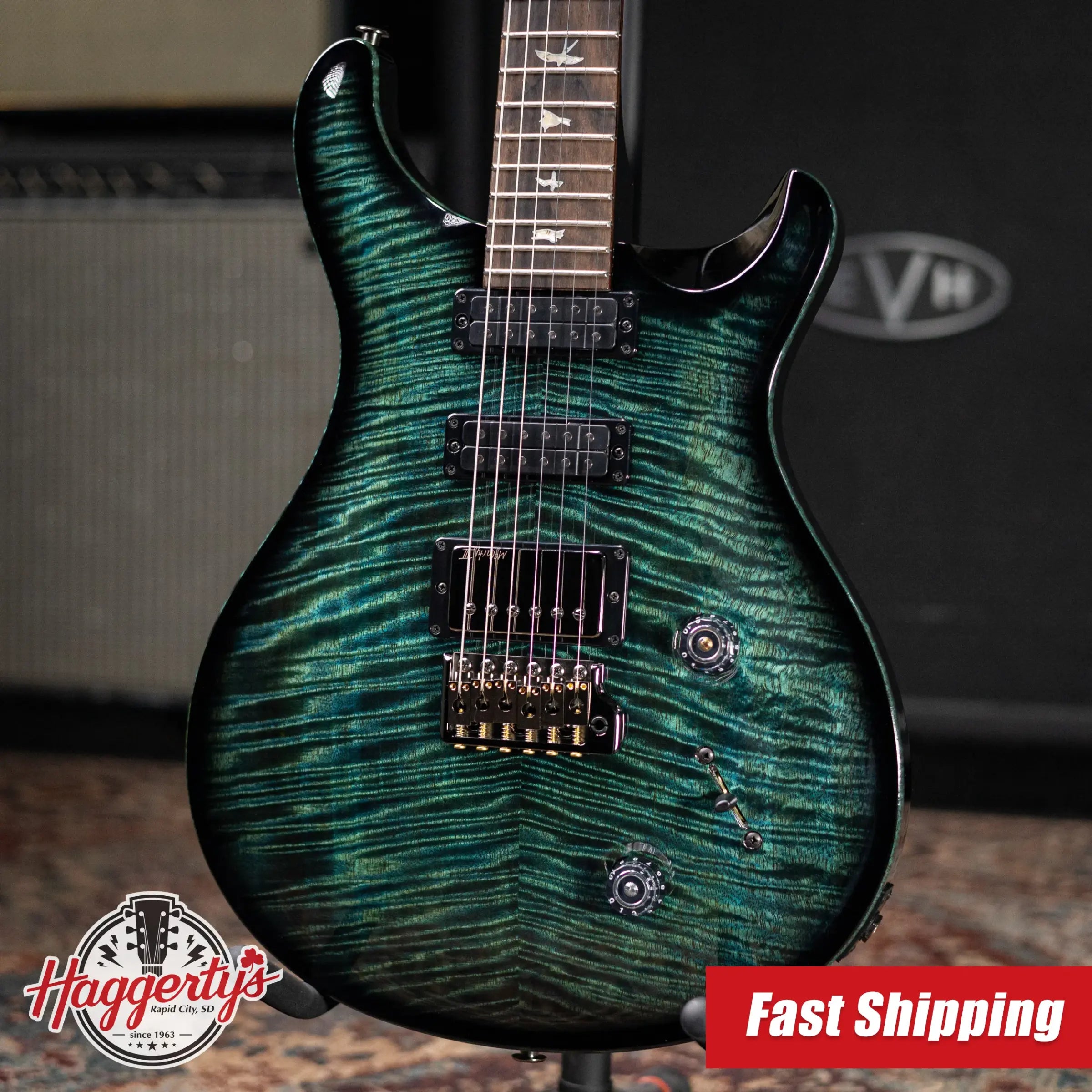 PRS Studio 22 Limited Edition Mango Top Electric Guitar - Cobalt Smokeburst with Hardshell Case