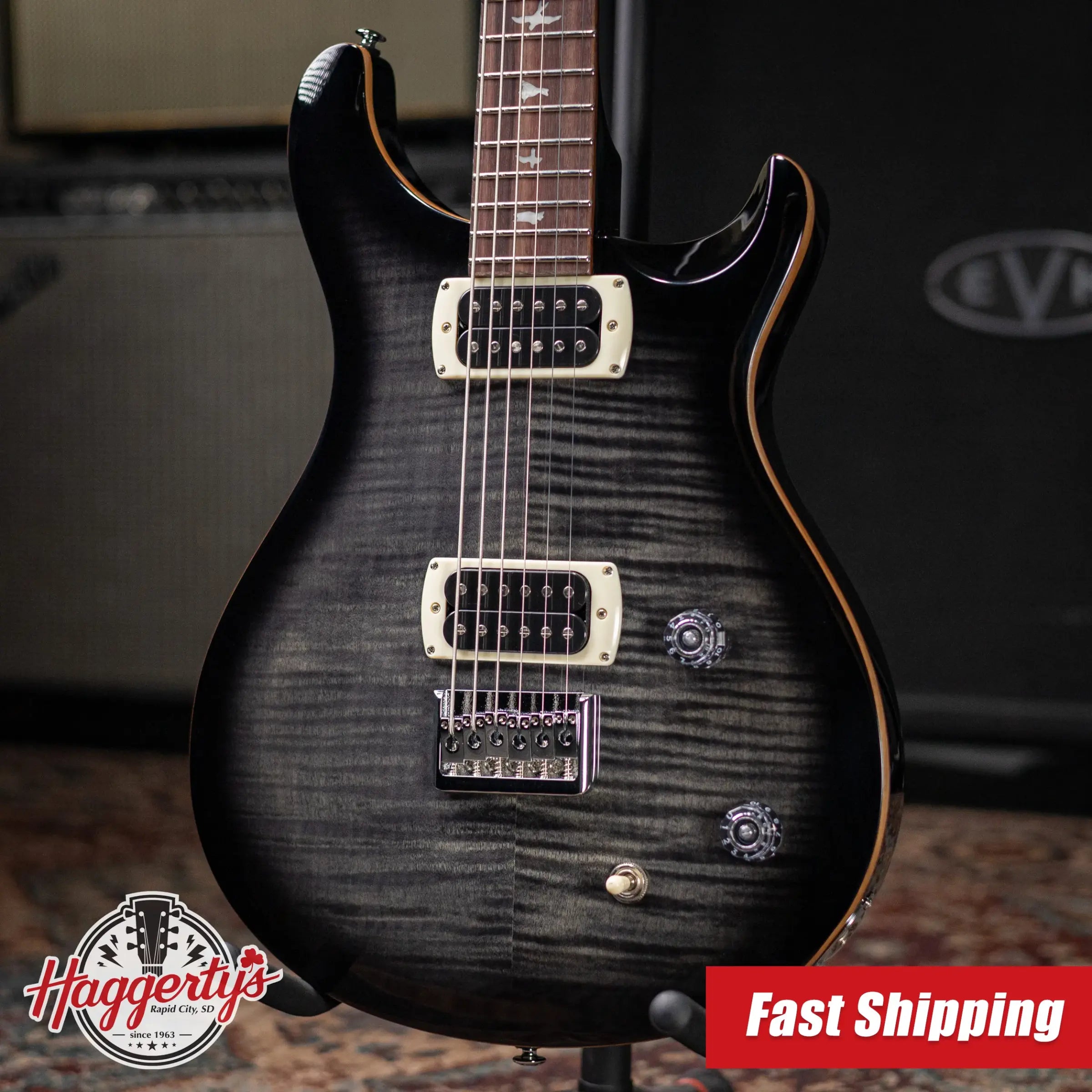 PRS SE 277 Baritone Electric Guitar - Charcoal Burst with Gig Bag