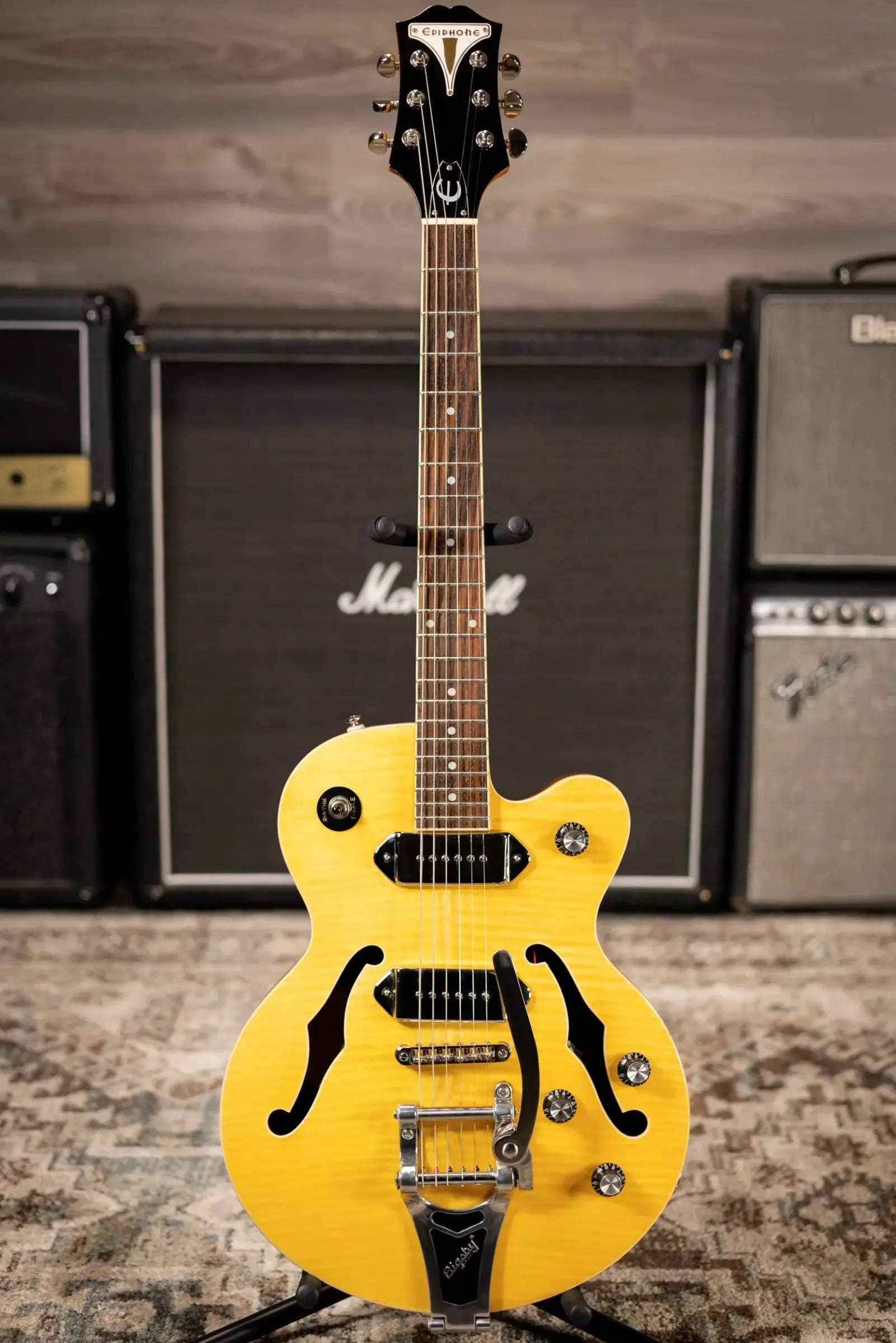 Epiphone Wildkat Semi-Hollow Electric Guitar - Antique Natural with Hardshell Case - Used