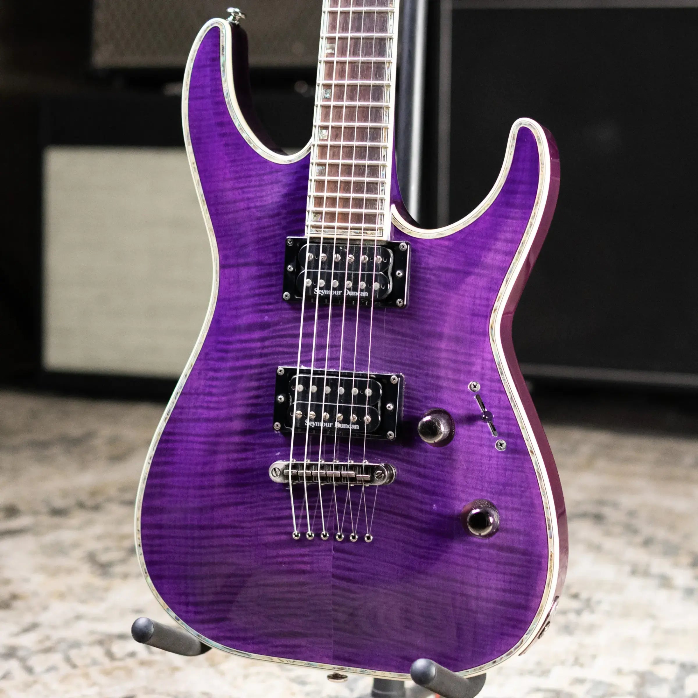 ESP LTD Deluxe H-1001 FM Electric Guitar - Transparent Purple - Used