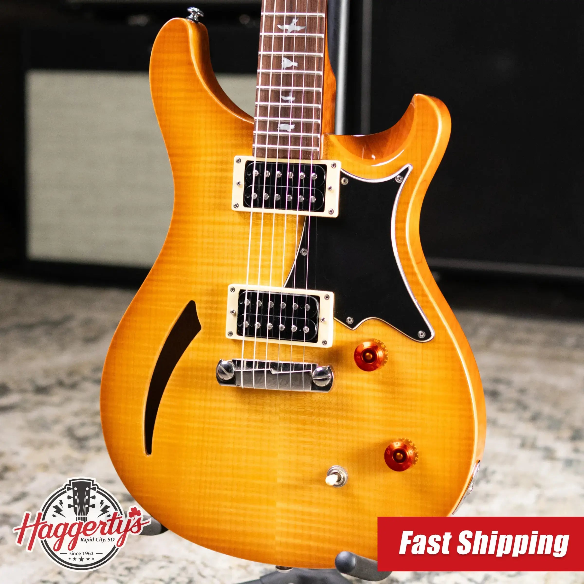 PRS SE Custom 22 Semi-hollow Electric Guitar - Sunburst - Used