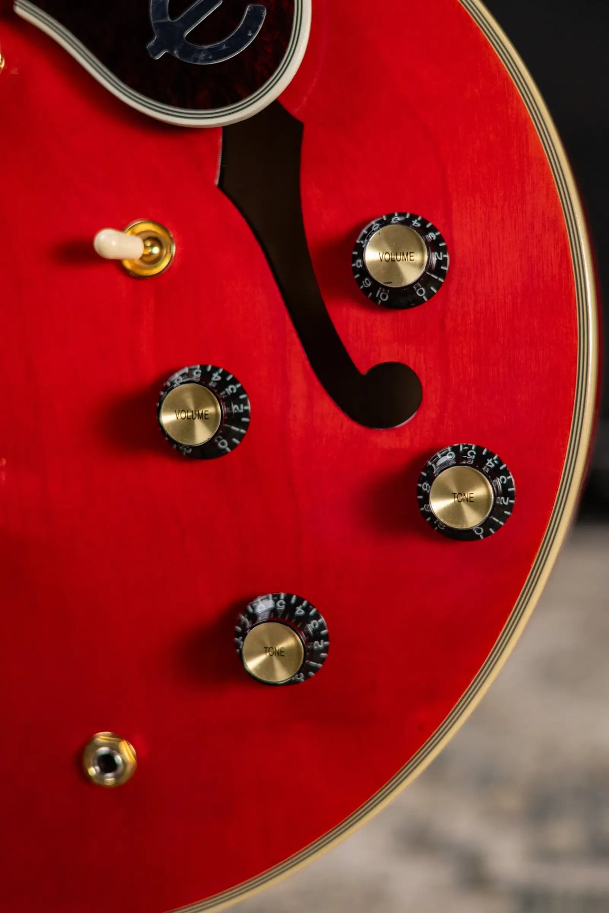Epiphone Masterbilt Gem Archer Sheraton Electric Guitar - Cherry Red with Hardshell Case