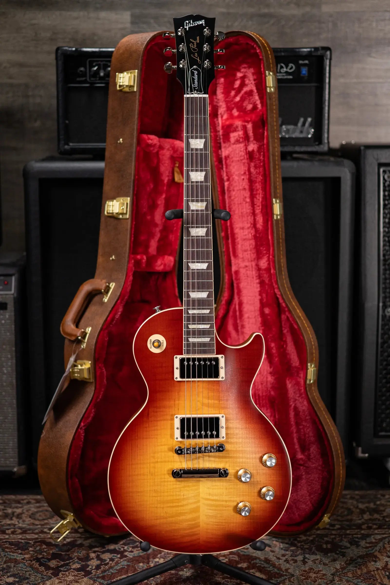 Gibson Les Paul Standard 60s Faded Electric Guitar - Vintage Bourbon Burst with Hardshell Case