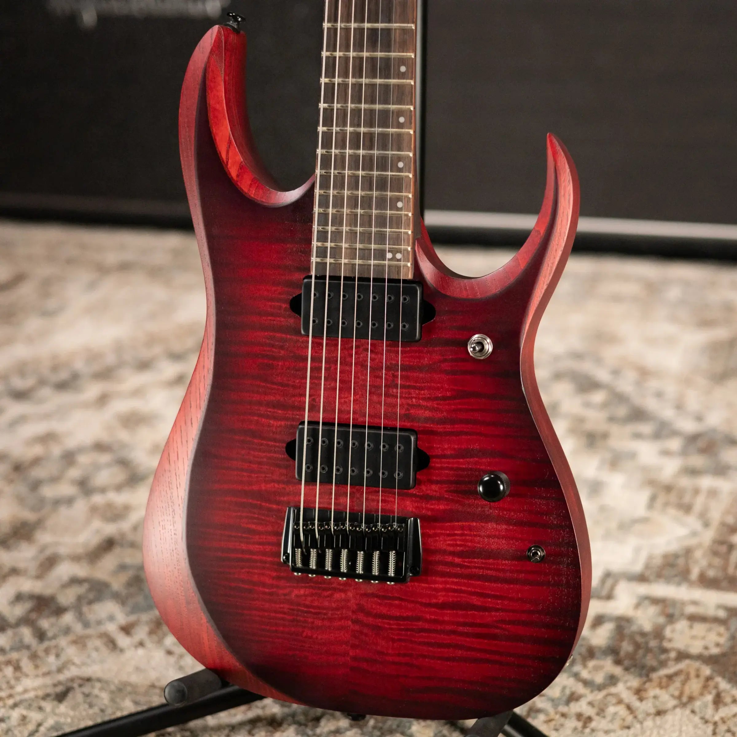 Ibanez RGD721FAWUF Standard 7-String Electric Guitar - Stained Wine Red Burst Flat