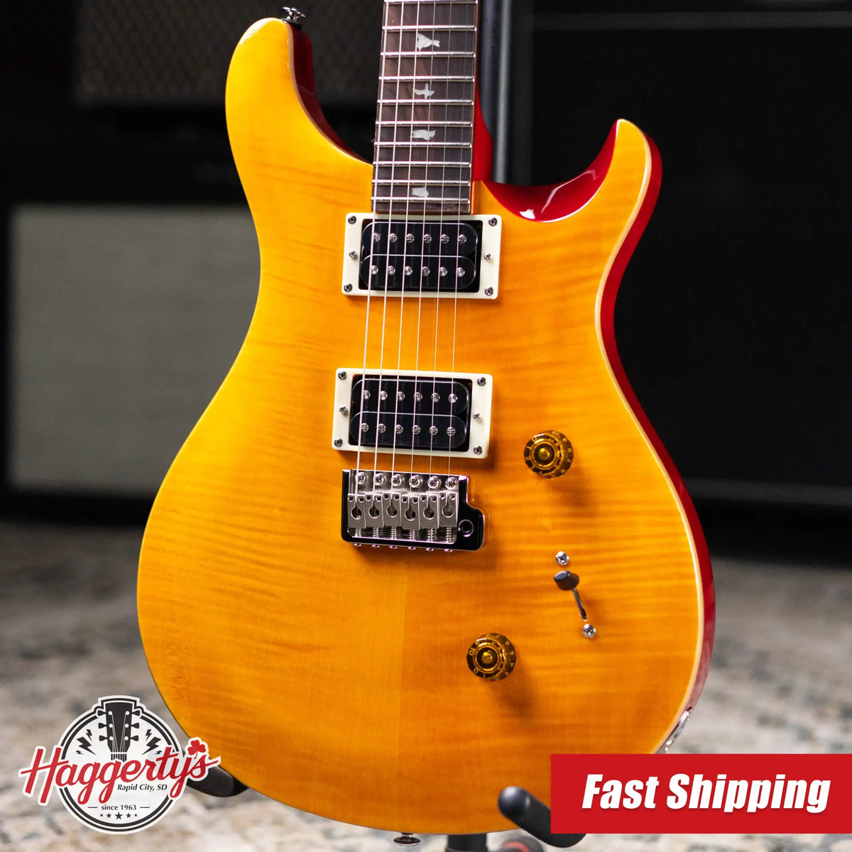 PRS SE Custom 24 Electric Guitar - Vintage Yellow with Gig Bag - Demo
