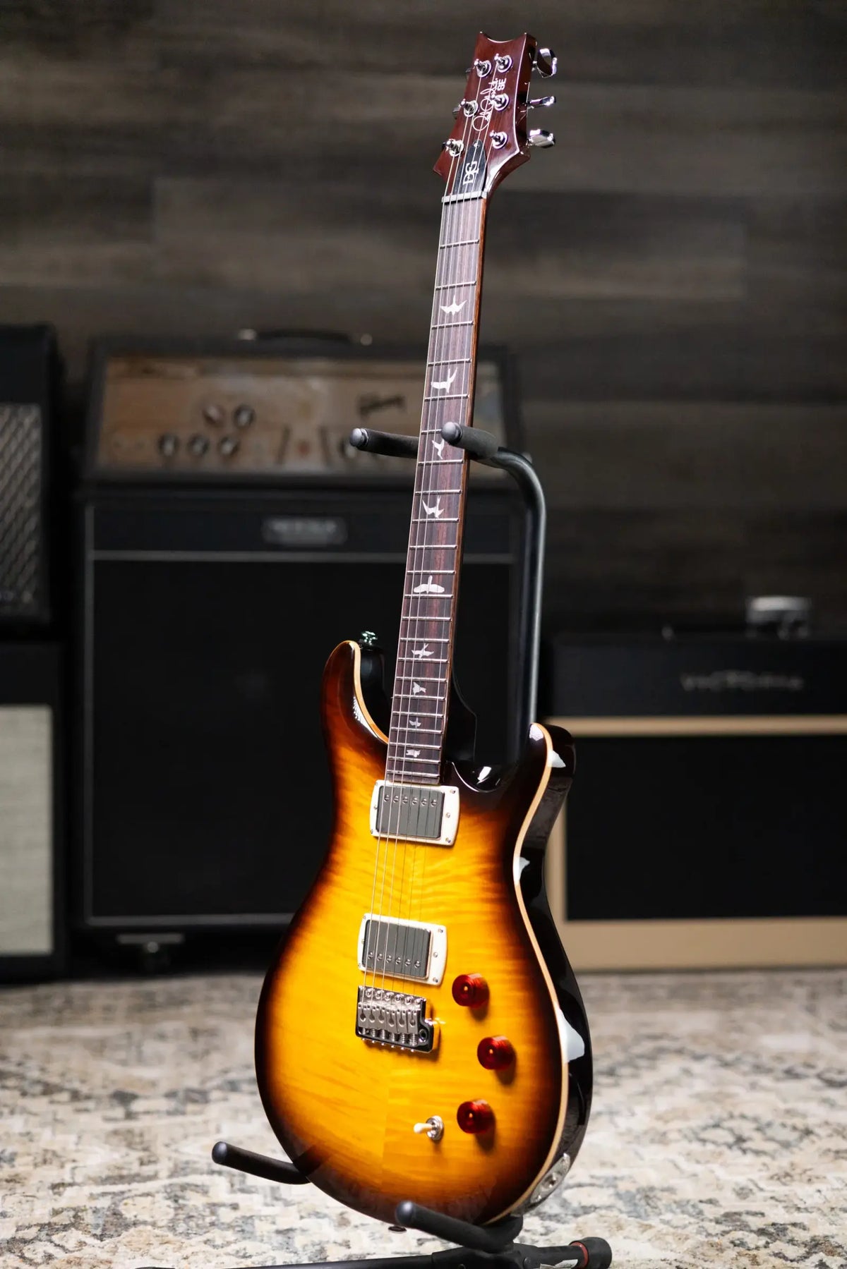 PRS SE David Grissom Solid Body Electric Guitar - McCarty Tobacco Sunburst with Gig Bag