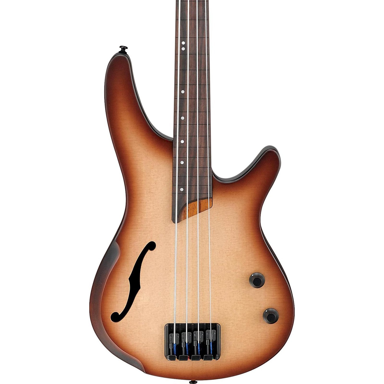 Ibanez Bass Workshop SRH500F Fretless Electric Bass - Flat Natural Browned Burst