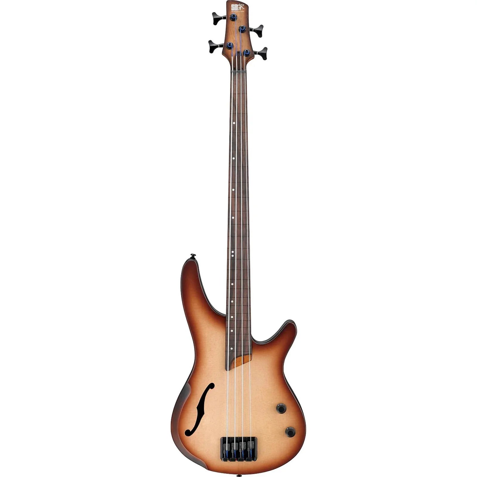Ibanez Bass Workshop SRH500F Fretless Electric Bass - Flat Natural Browned Burst