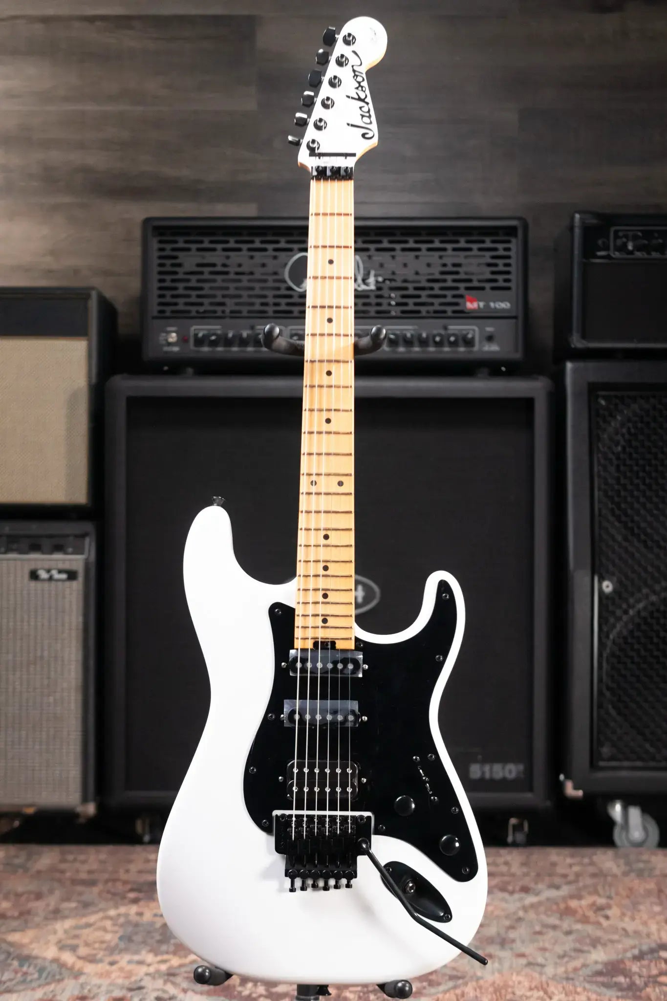 Jackson 50th Anniversary Iron Maiden Adrian Smith SC1 Electric Guitar - Snow White with Gig Bag