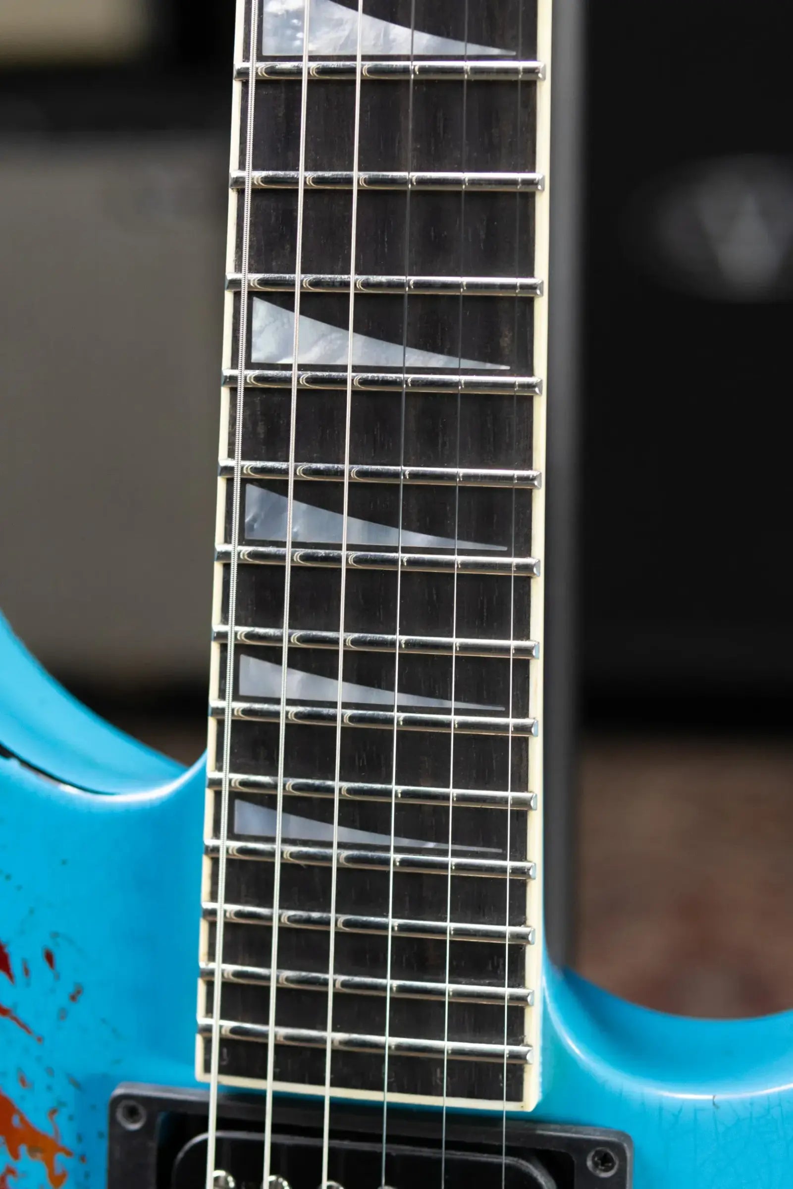 Jackson Custom Shop Special Edition Soloist Electric Guitar - Nitro Tour Relic Robins Egg Blue over 3-Tone Sunburst with Hardshell Case