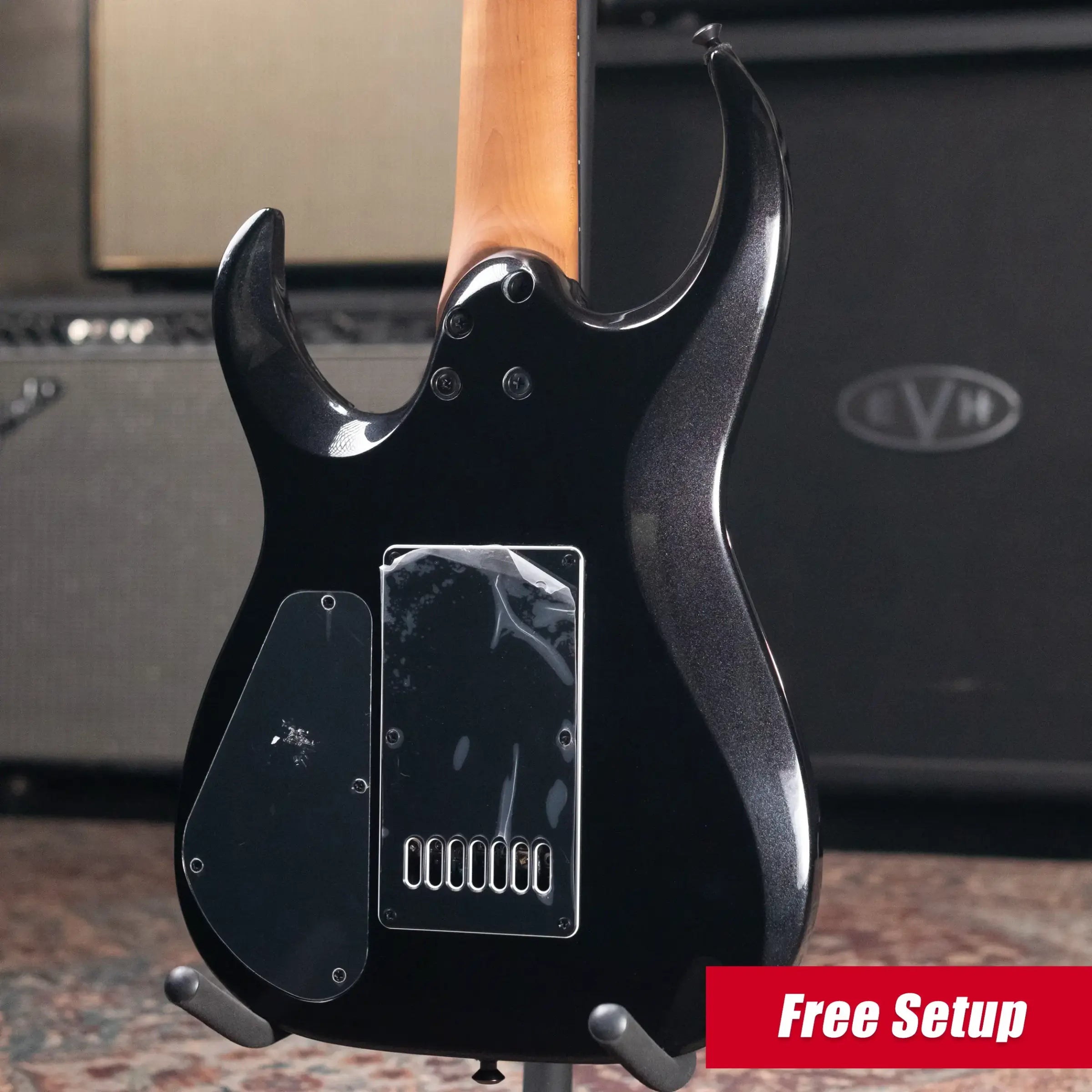 Jackson Pro Plus Series Signature Misha Mansoor Juggernaut ET7 Electric Guitar - Metallic Black with Gig Bag - Floor Model