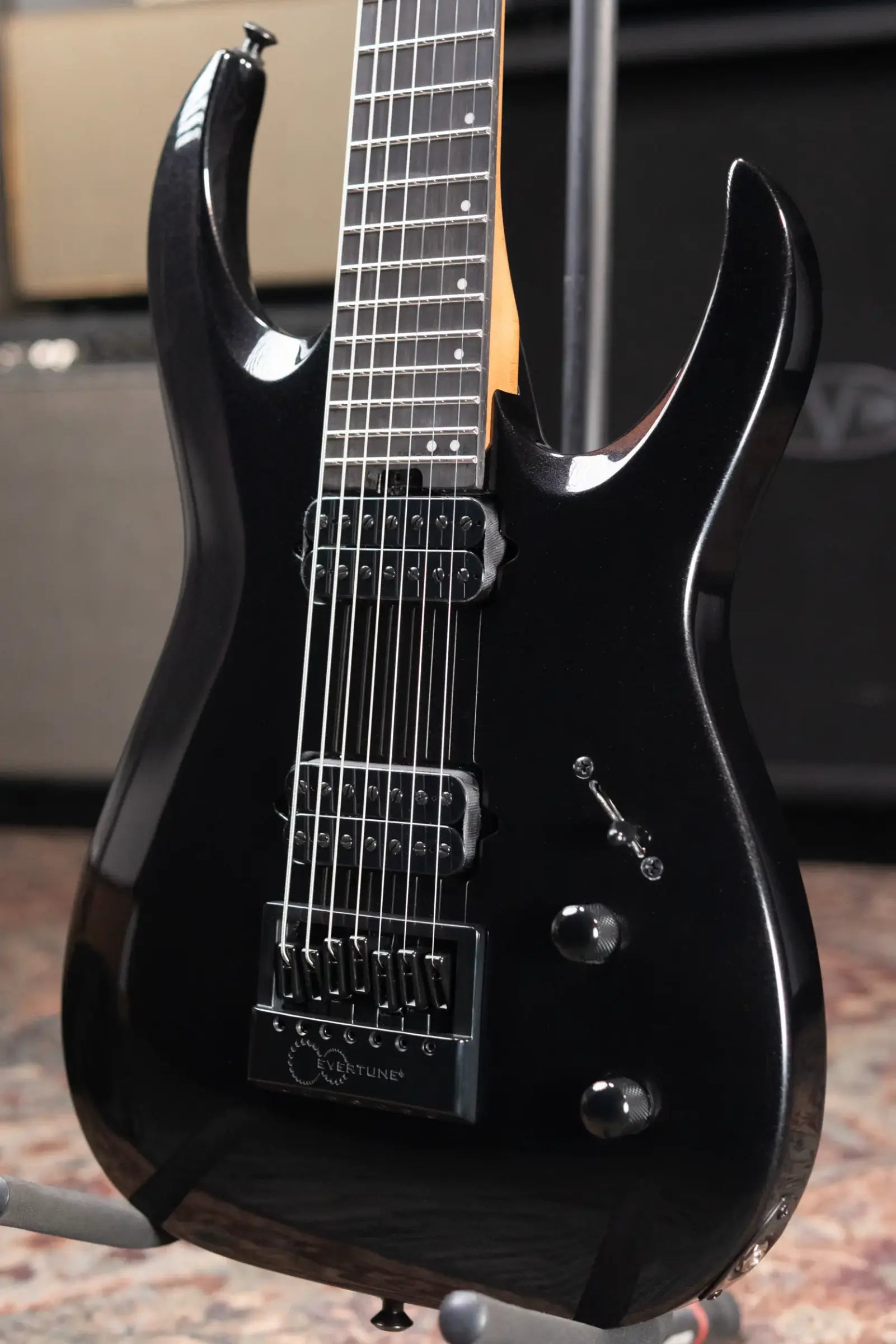 Jackson Pro Plus Series Signature Misha Mansoor Juggernaut ET7 Electric Guitar - Metallic Black with Gig Bag - Floor Model