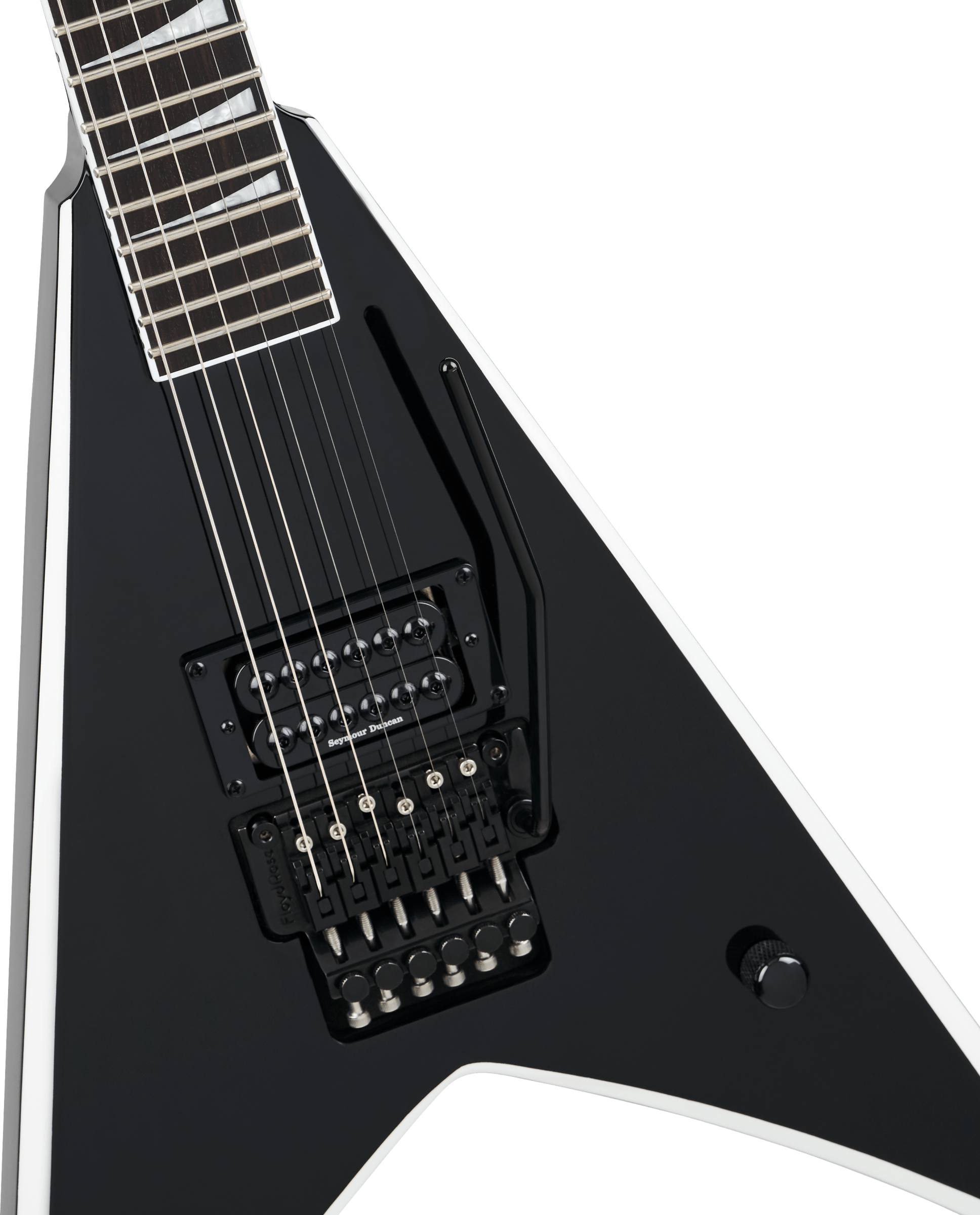 Jackson Pro Series Signature Wes Borland King V KV Electric Guitar - Black with White Bevels and Gig Bag