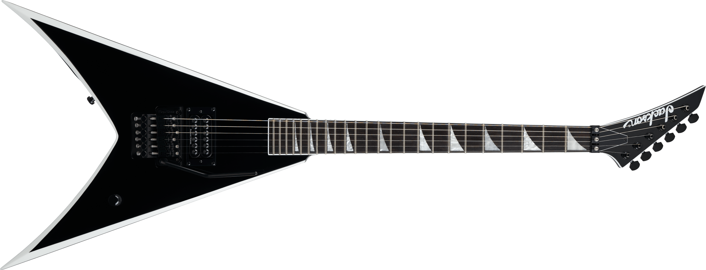 Jackson Pro Series Signature Wes Borland King V KV Electric Guitar - Black with White Bevels and Gig Bag