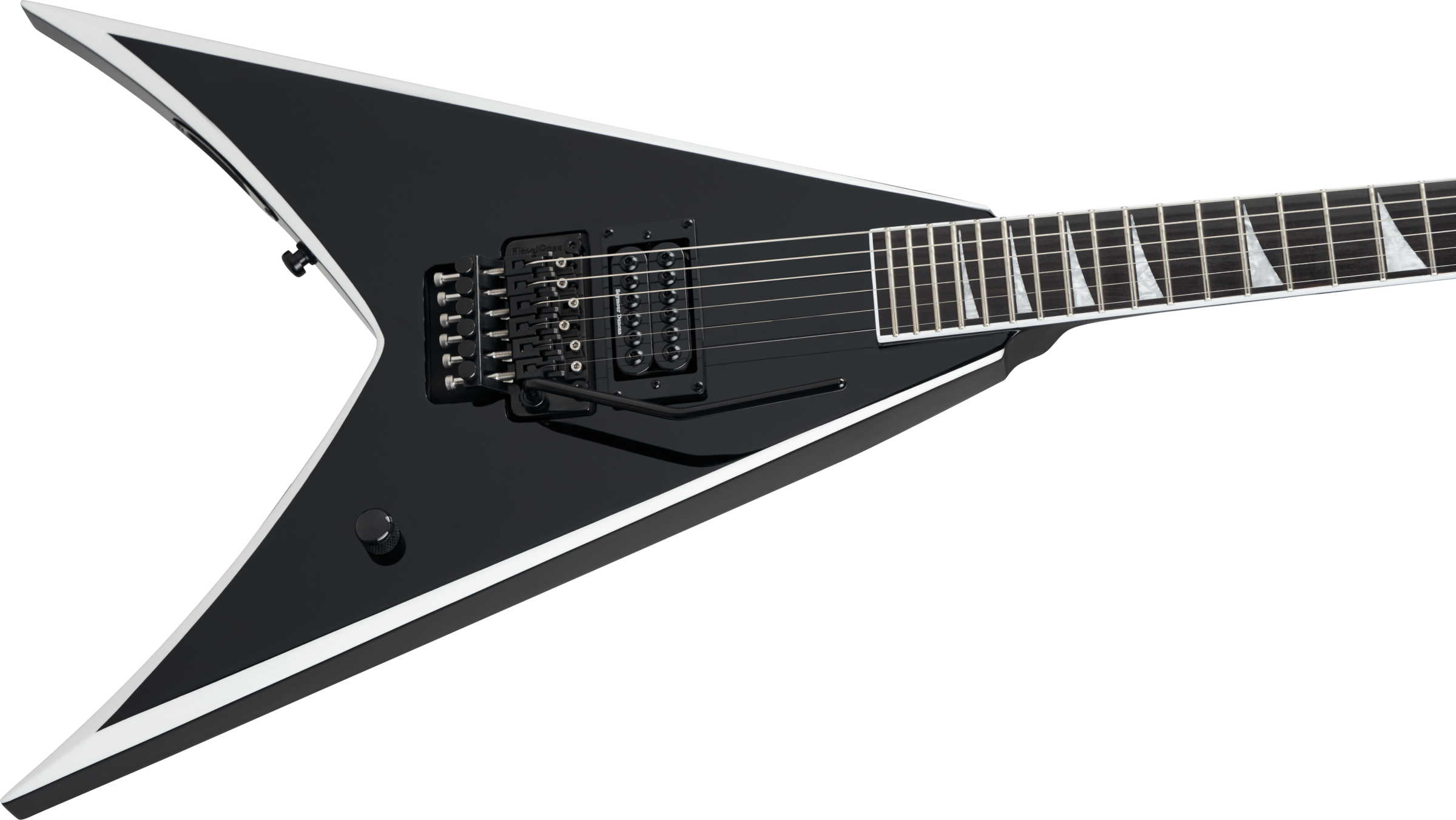 Jackson Pro Series Signature Wes Borland King V KV Electric Guitar - Black with White Bevels and Gig Bag