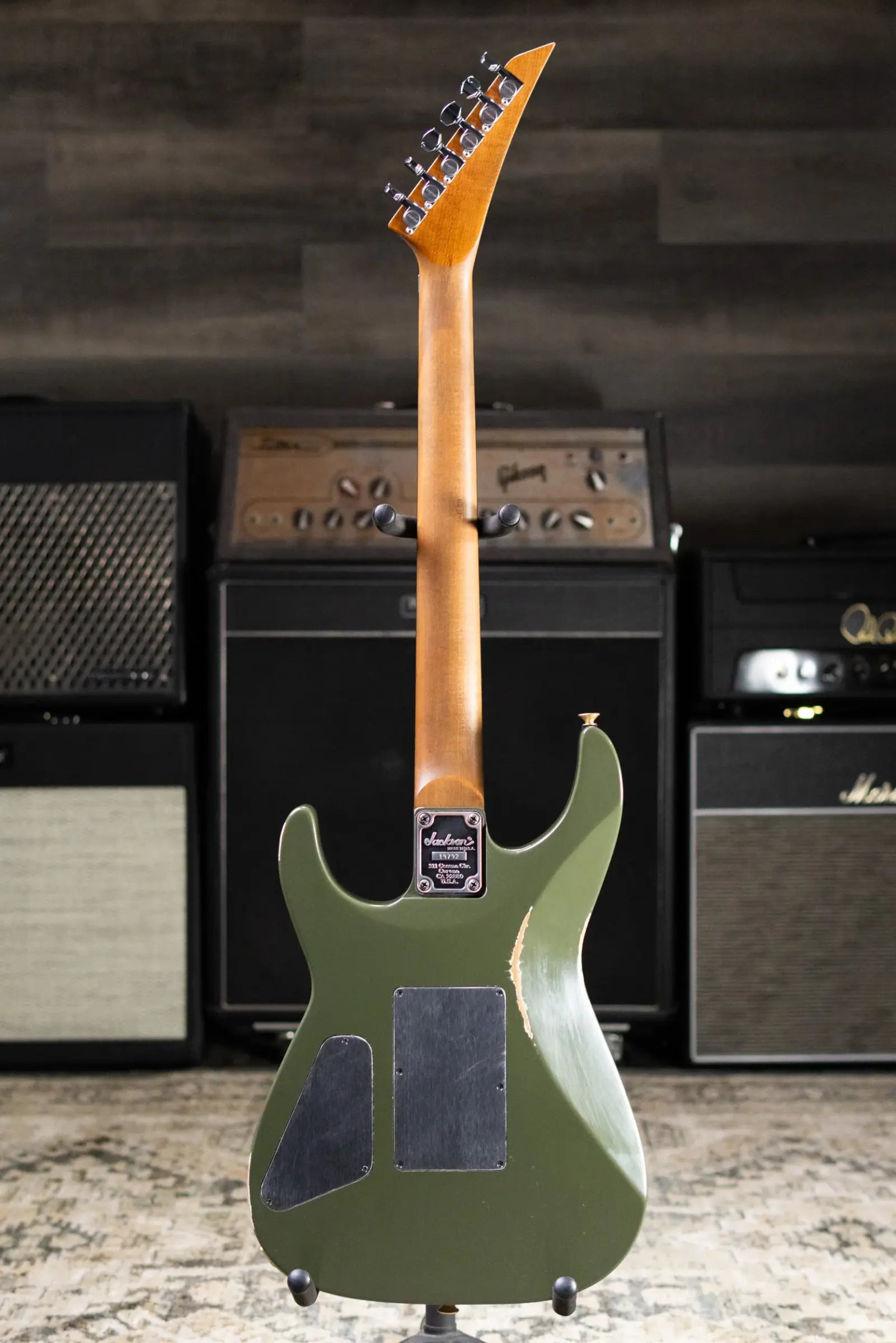 Jackson USA Custom Shop 2026 NAMM Special Edition Dinky Electric Guitar - Army Drab Green Relic with Hardshell Case