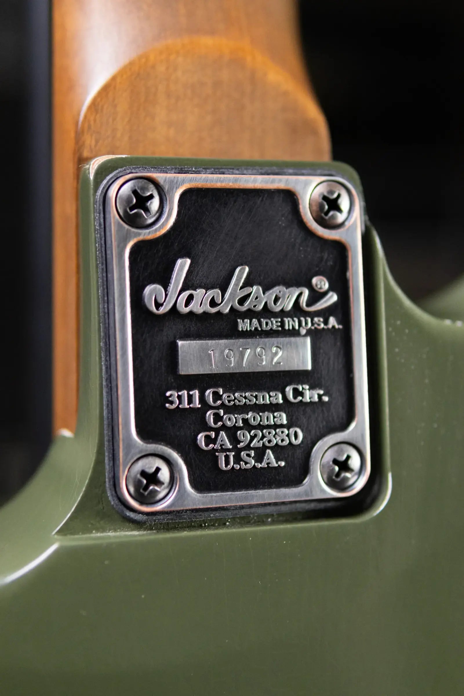 Jackson USA Custom Shop 2026 NAMM Special Edition Dinky Electric Guitar - Army Drab Green Relic with Hardshell Case