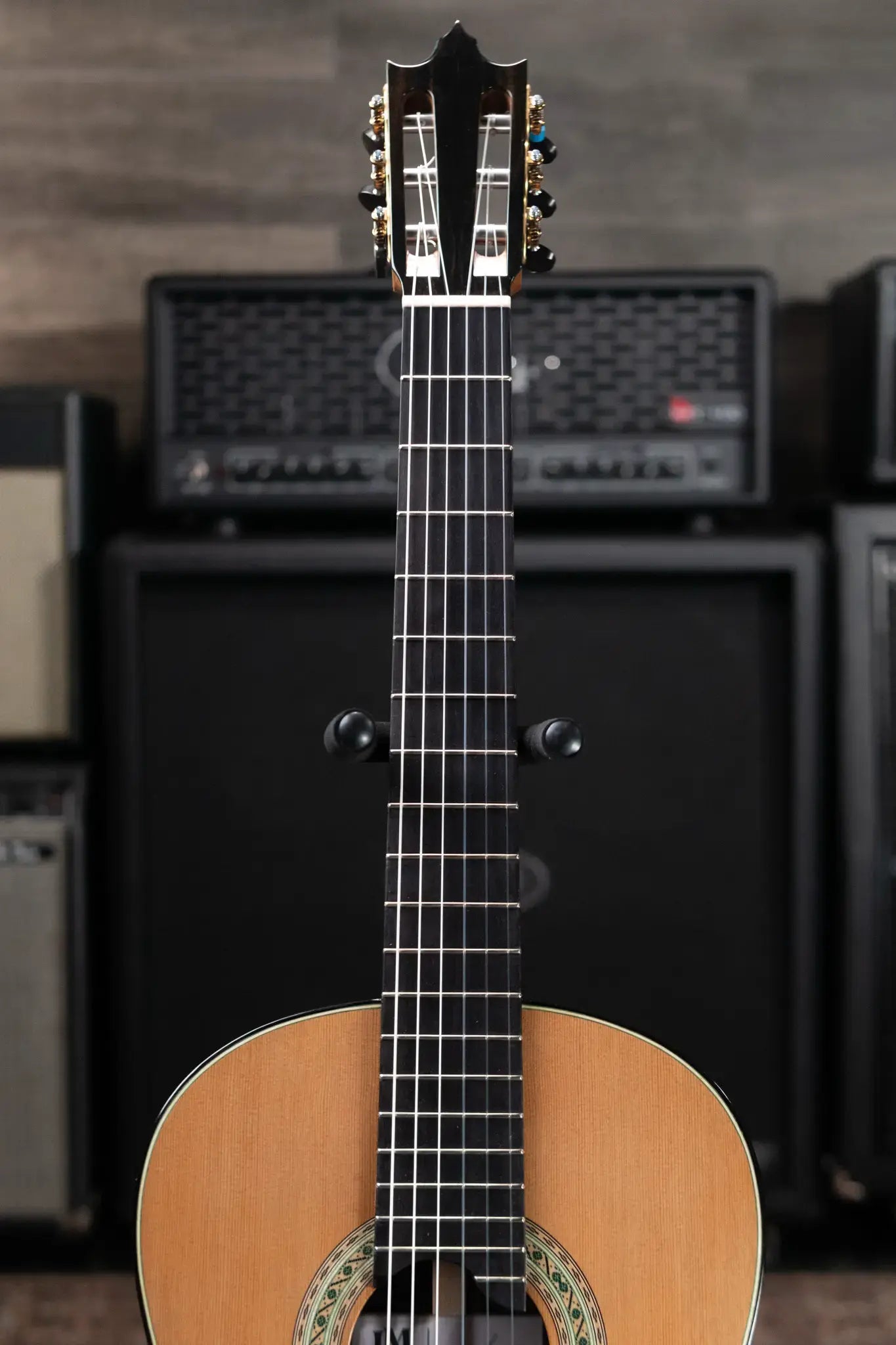 Jose Marques Doubletop Classical Acoustic Guitar - Exotic Ebony, Cedar Top with Hardshell Case
