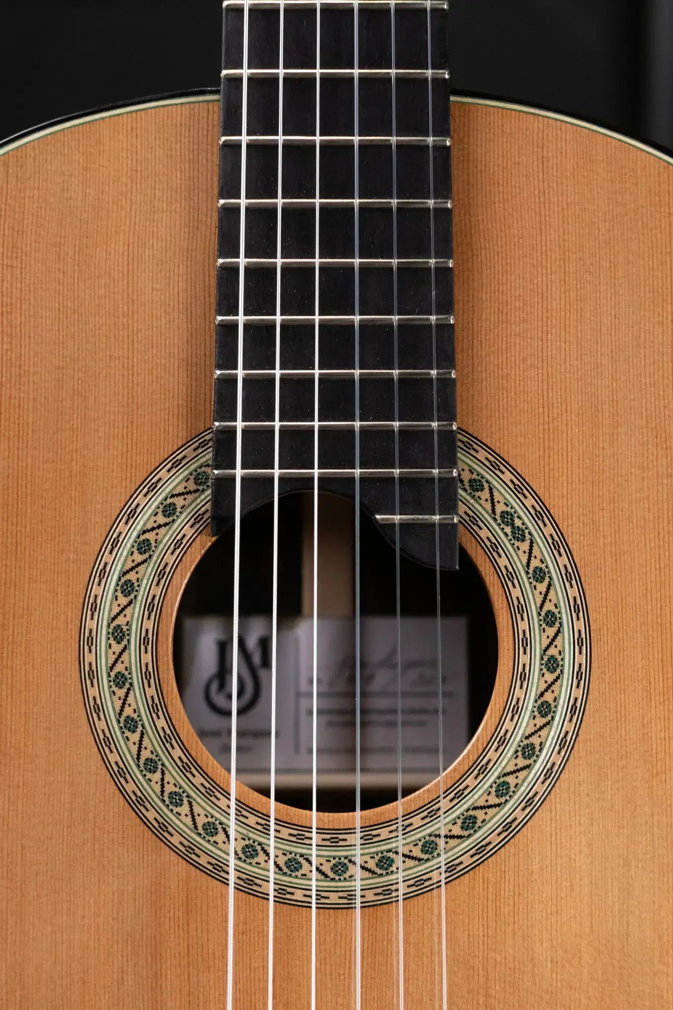 Jose Marques Doubletop Classical Acoustic Guitar - Exotic Ebony, Cedar Top with Hardshell Case
