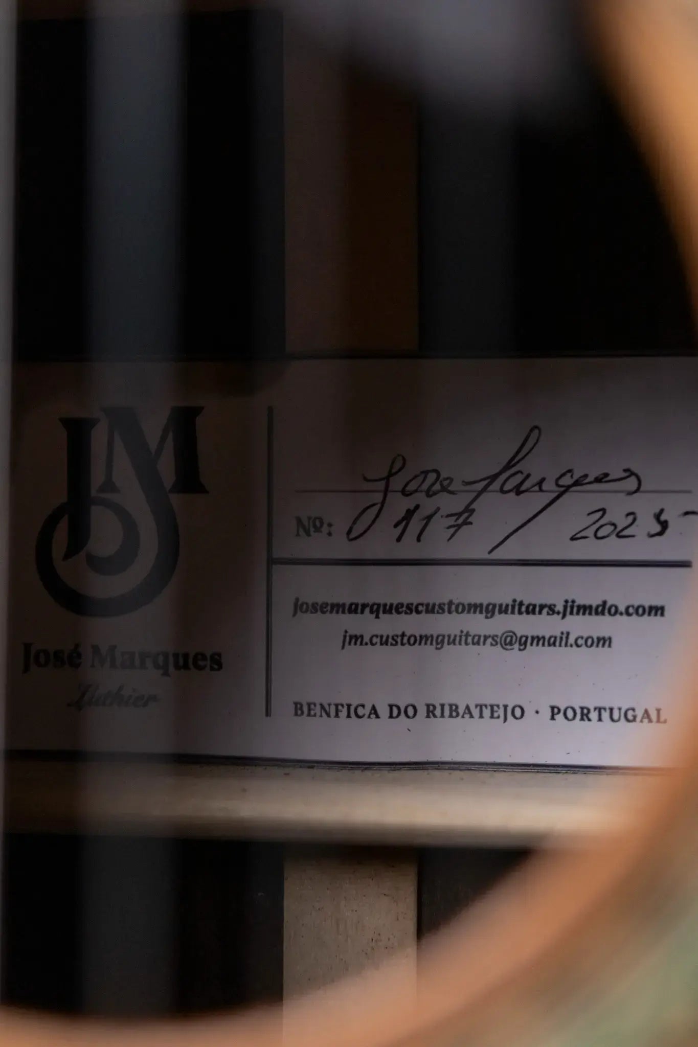 Jose Marques Doubletop Classical Acoustic Guitar - Exotic Ebony, Cedar Top with Hardshell Case
