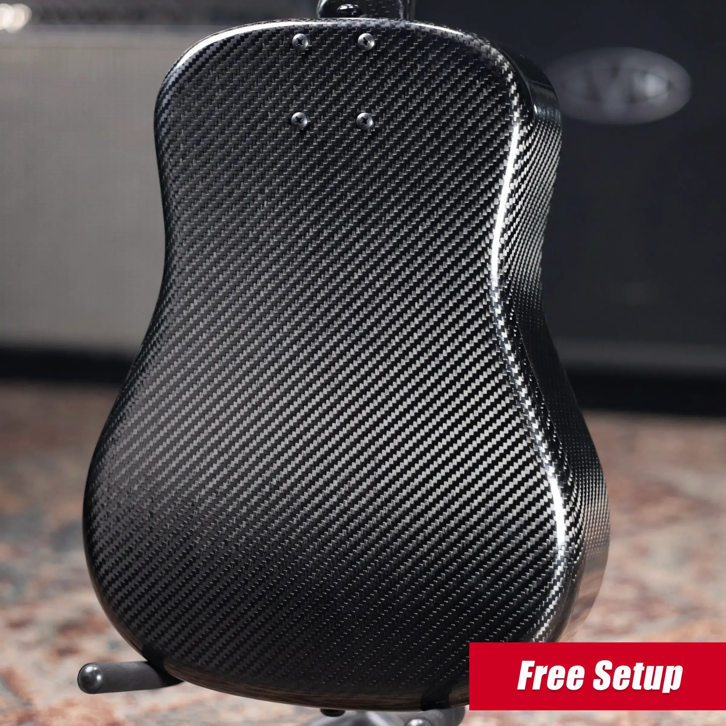 KLOS Acoustic Travel Guitar Left-Handed with Gig Bag