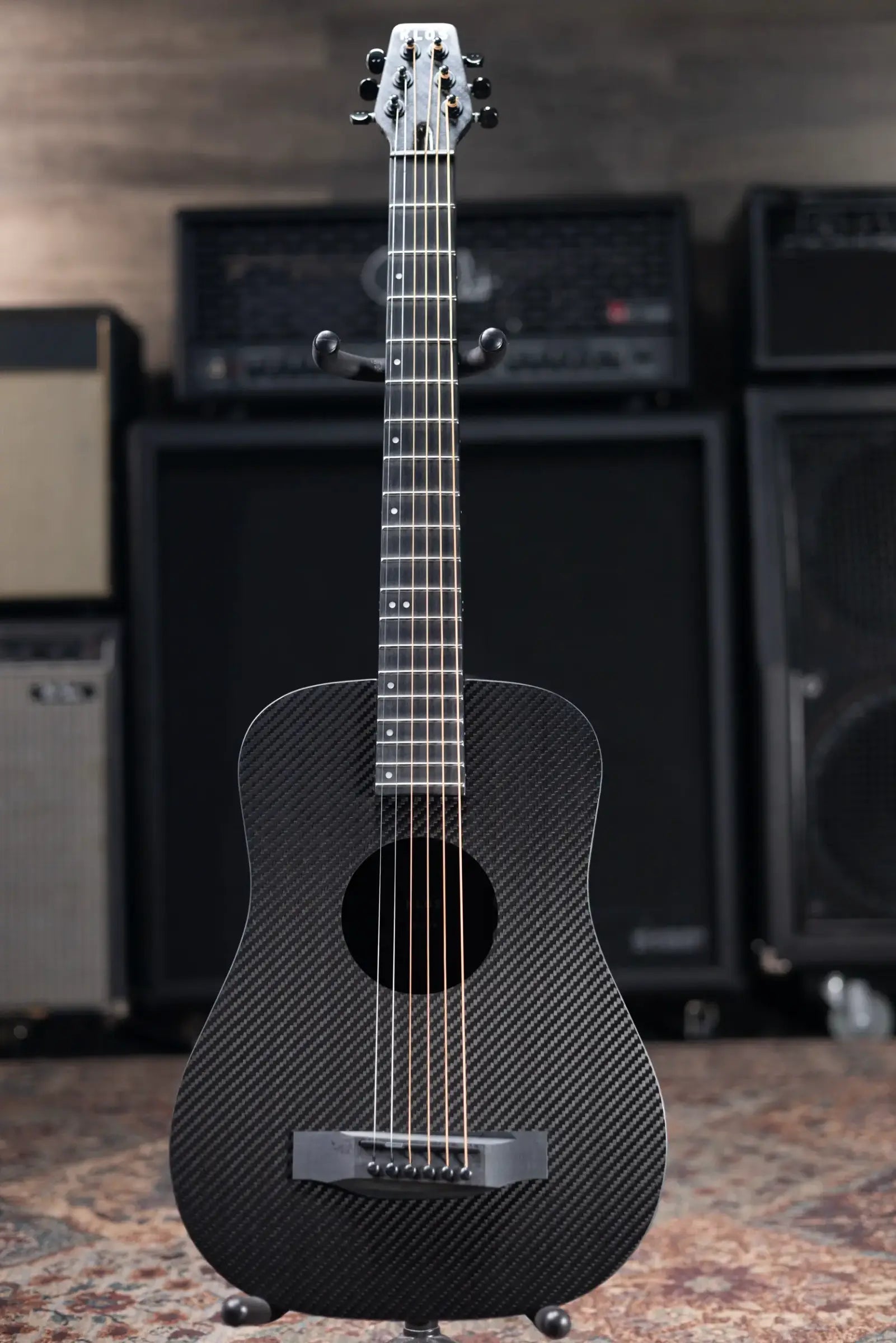 KLOS Acoustic Travel Guitar Left-Handed with Gig Bag