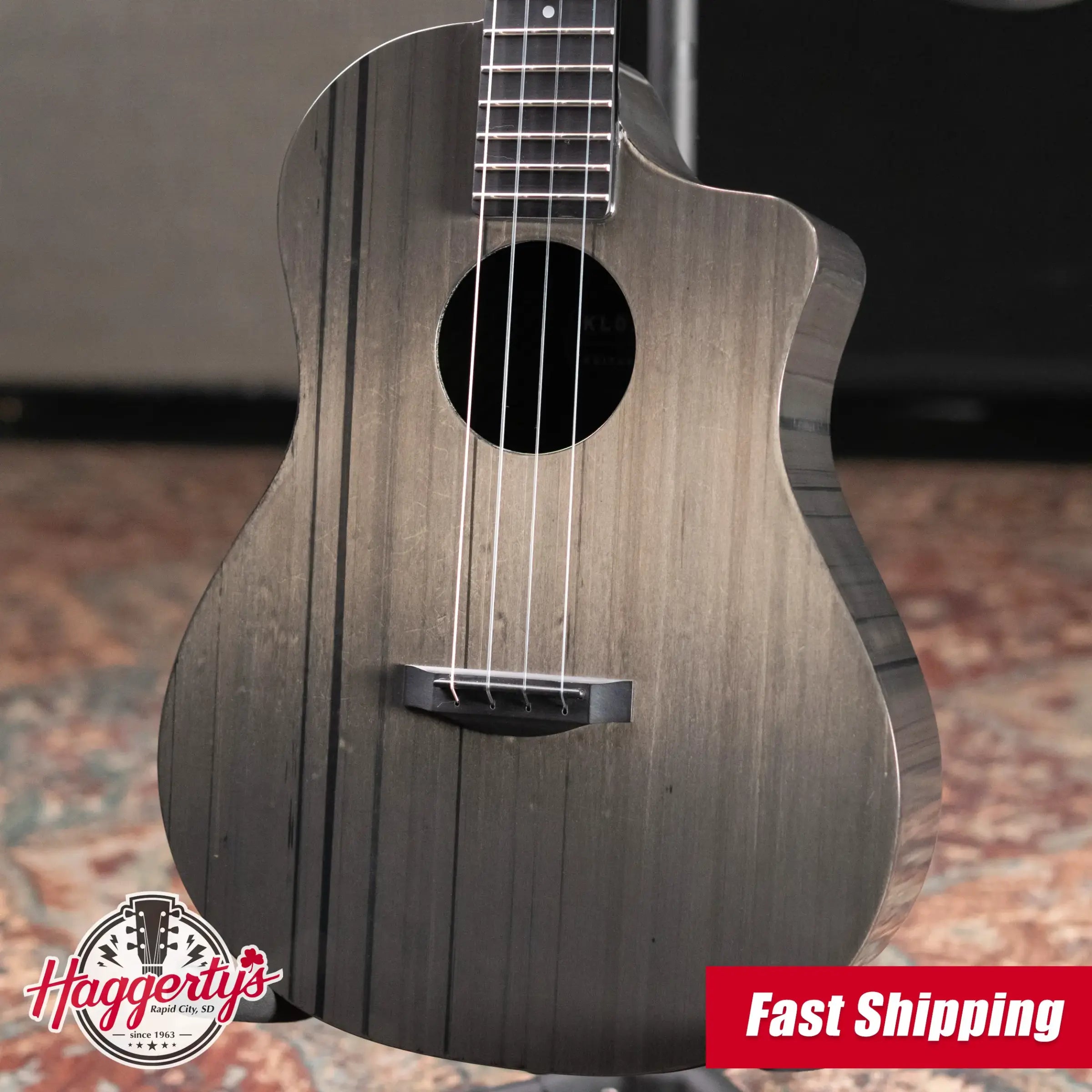 KLOS Carbon Timber Baritone Ukulele Acoustic/Electric - Fishman Kula Preamp with Gig Bag