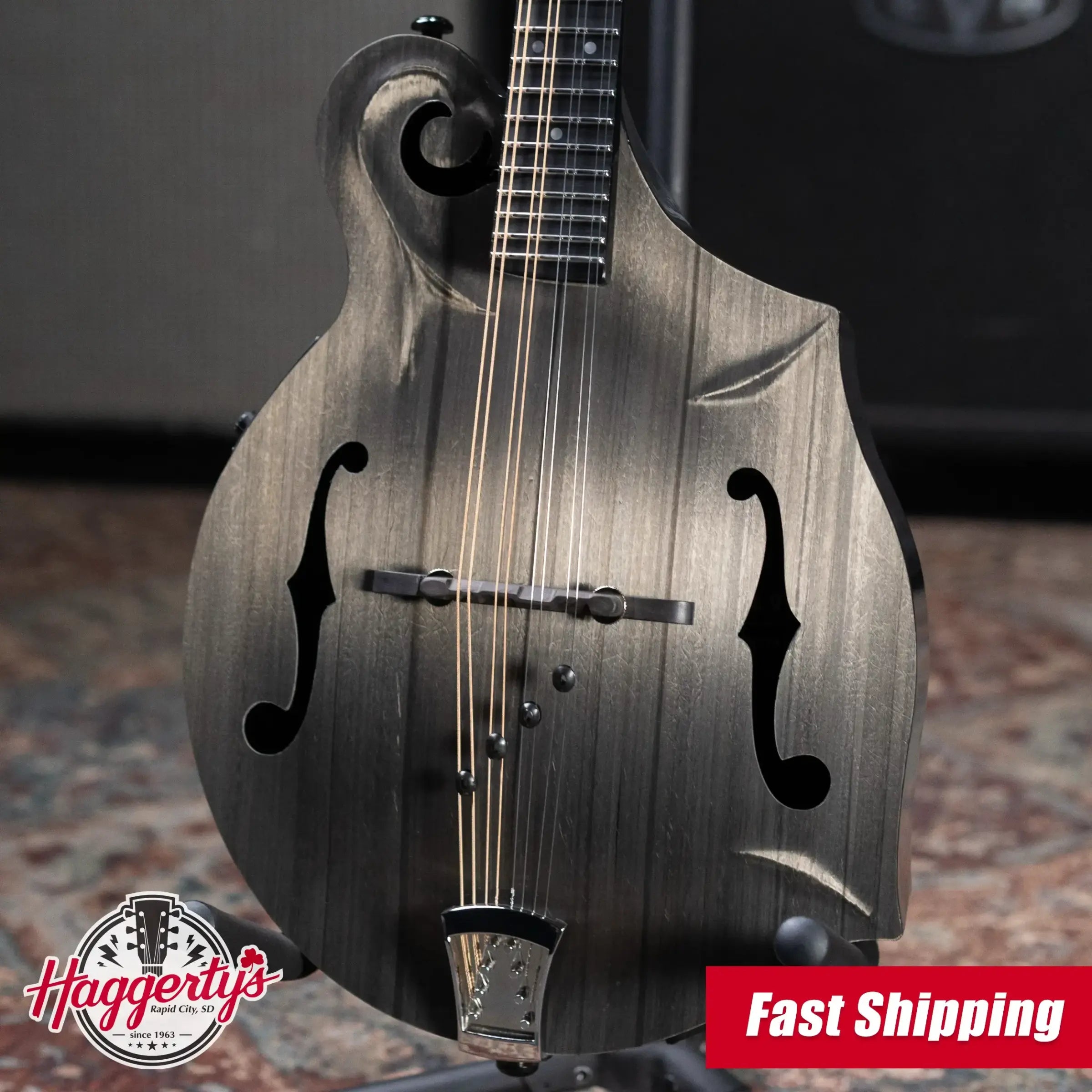 KLOS Carbon Timber F-Style Mandolin DAE EQ Acoustic/Electric with Fiberglass Hardshell Case
