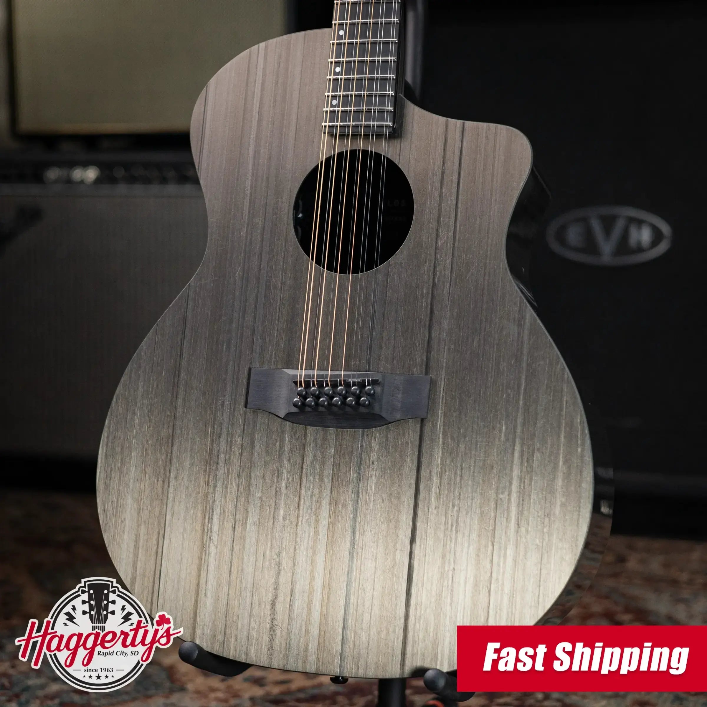 KLOS Carbon Timber Grand Cutaway 12-String DAE Acoustic/Electric Guitar with Gig Bag