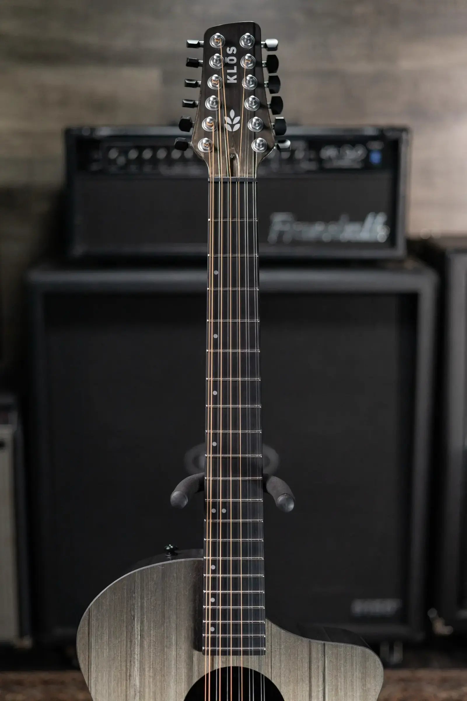 KLOS Carbon Timber Grand Cutaway 12-String DAE Acoustic/Electric Guitar with Gig Bag