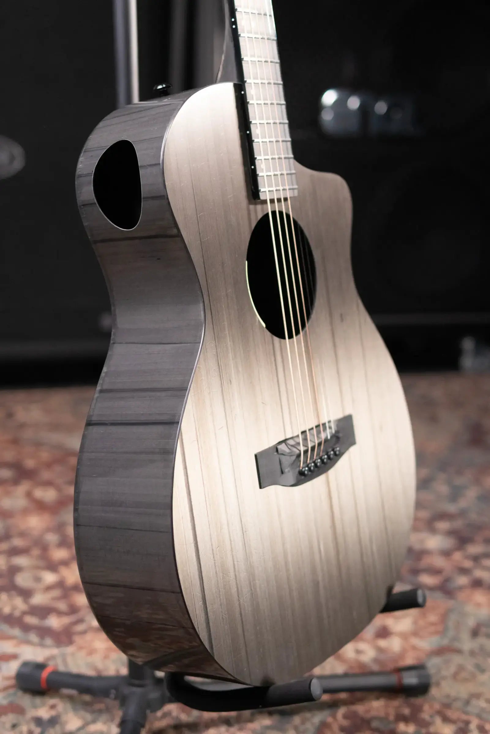KLOS Carbon Timber Grand Cutaway Mini DAE Acoustic/Electric Guitar - Side Soundport - LR Baggs Anthem with Gig Bag