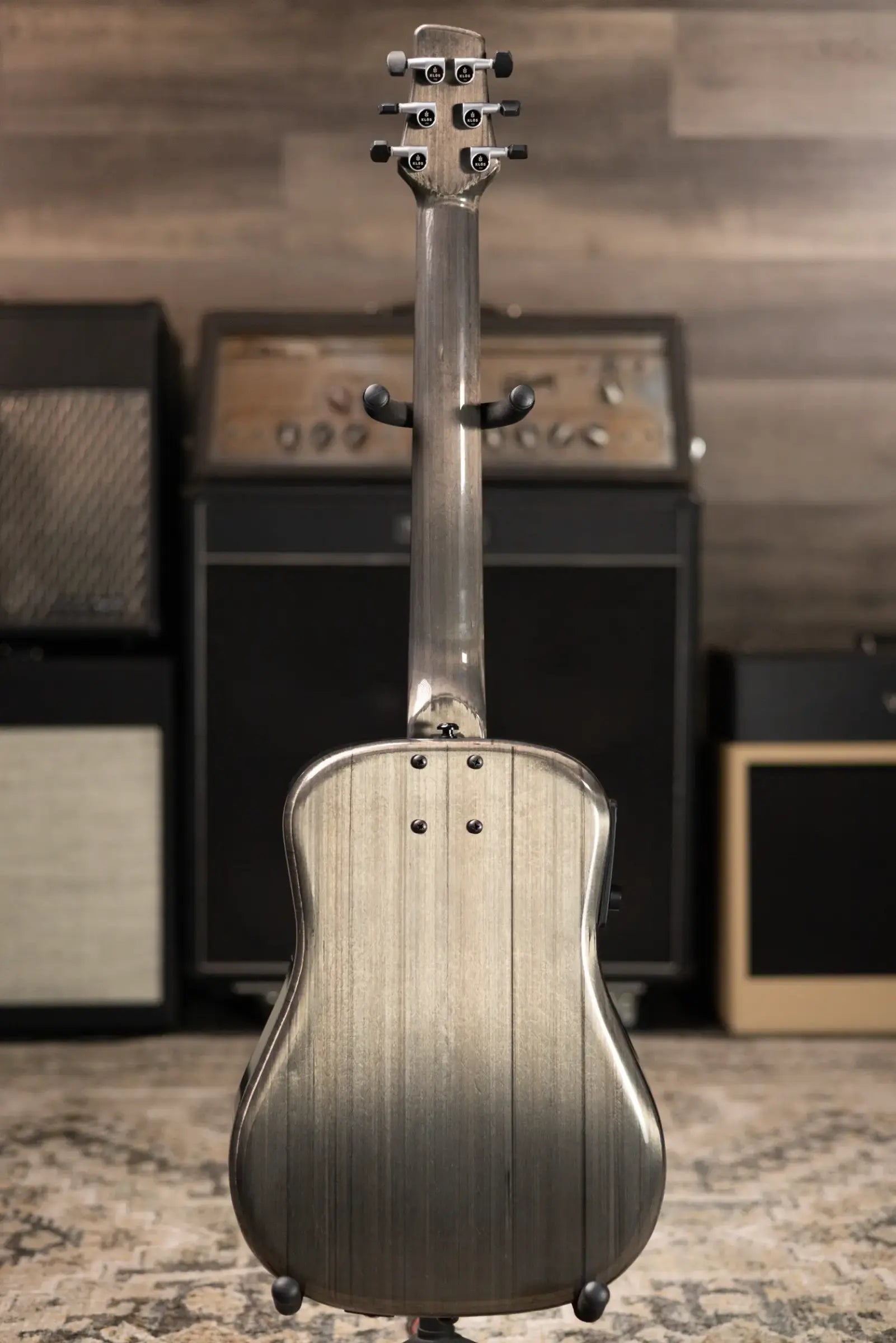 KLOS Carbon Timber Travel Guitar DAE Hyvibe Acoustic/Electric Guitar with Gig Bag
