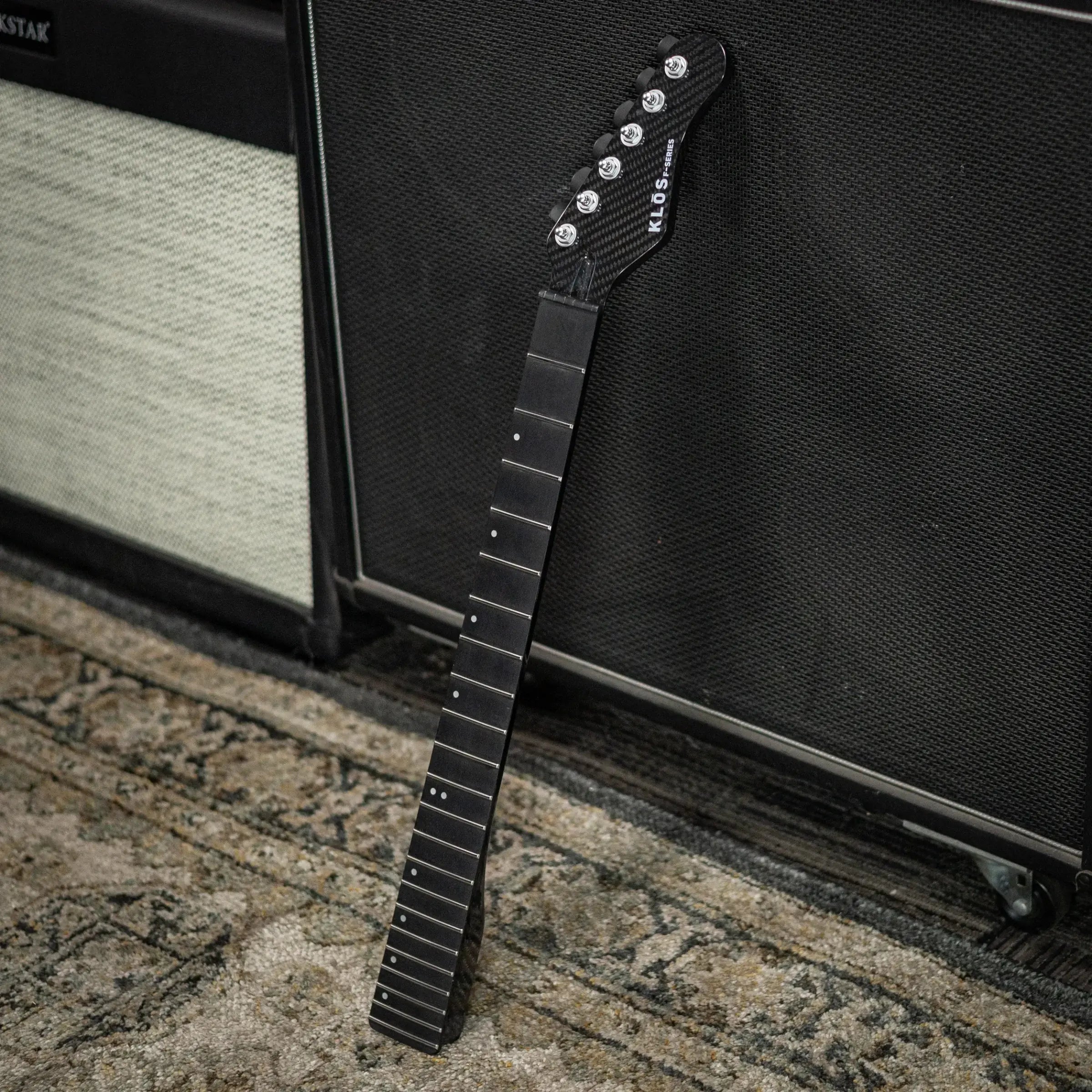 KLOS F-Series Carbon Fiber Tele Neck - 12" Radius - Locking Tuners