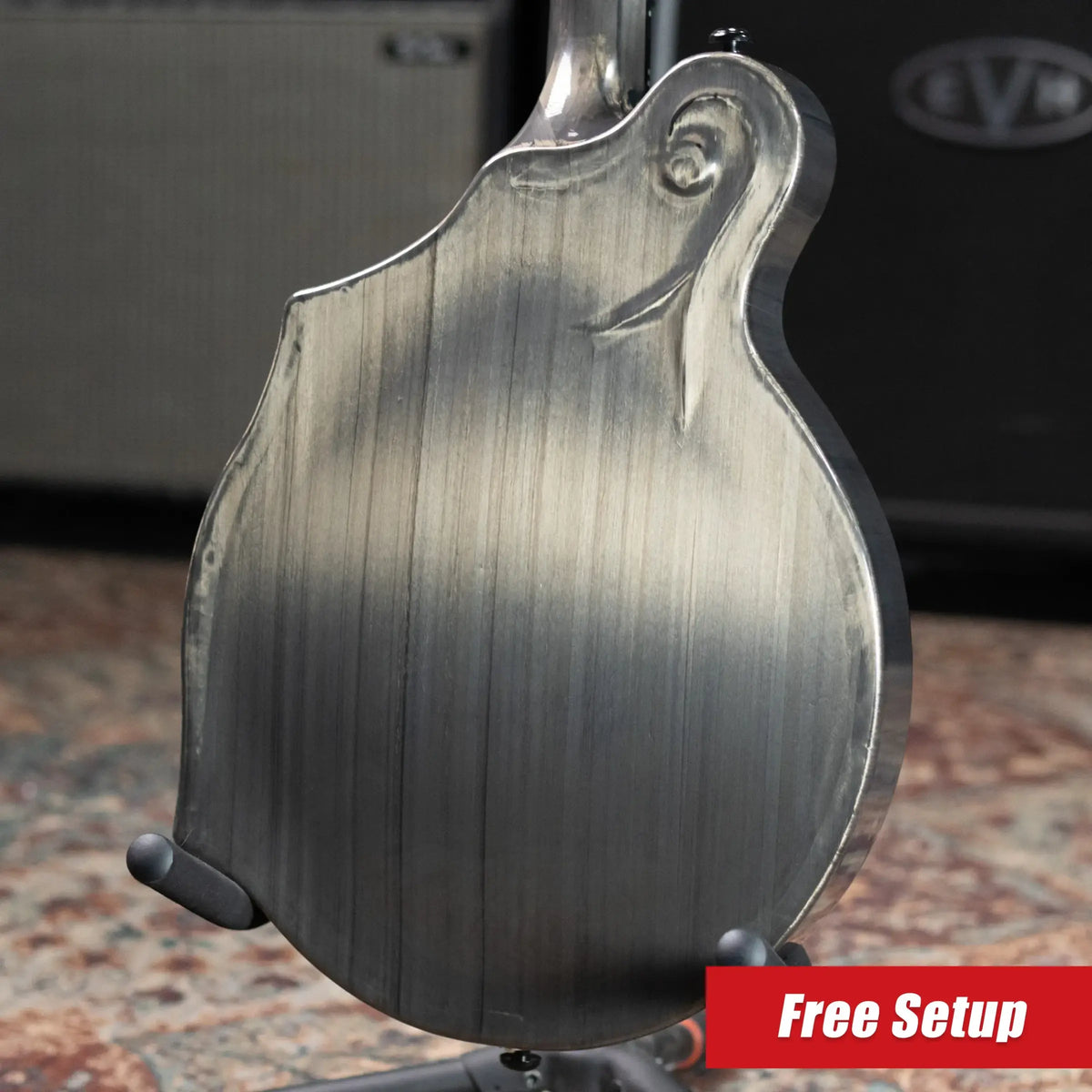 KLOS F-Style Mandolin Acoustic - Carbon Timber with Fiberglass Hardshell Case