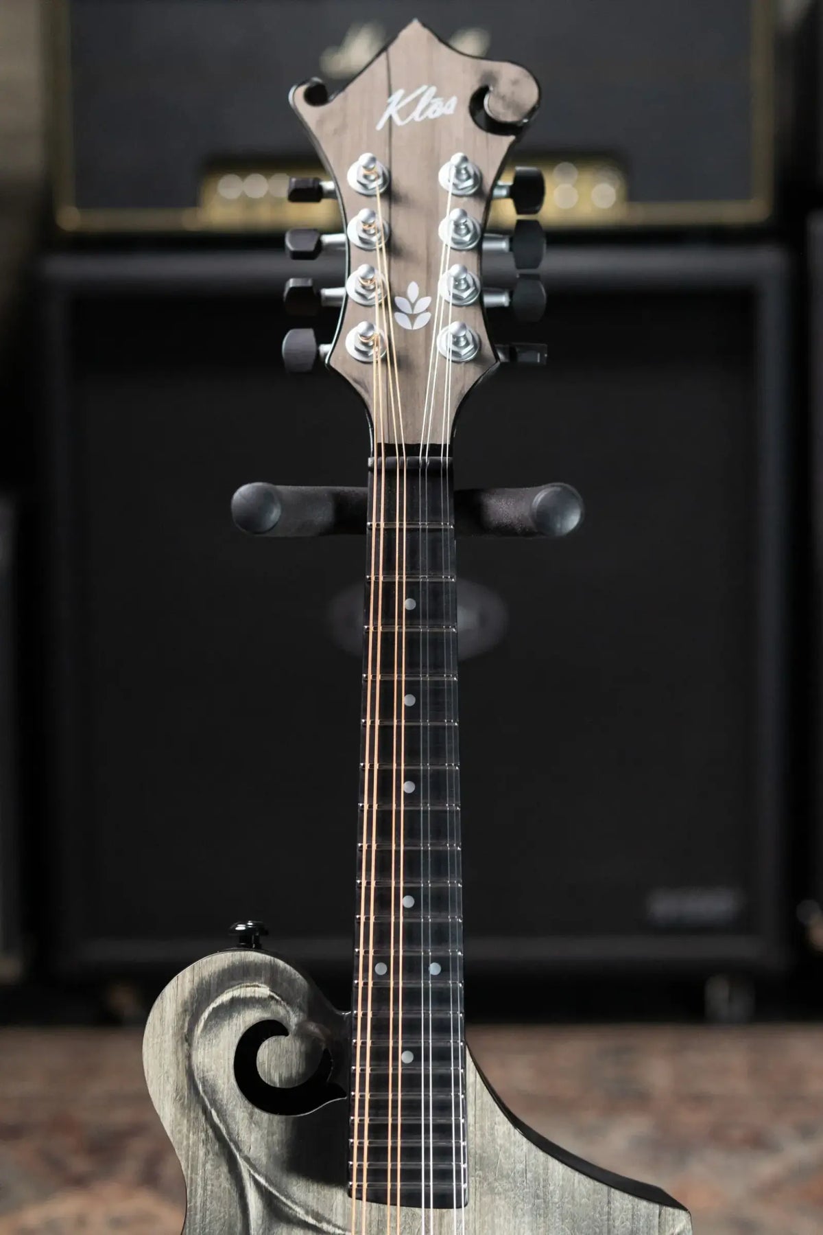 KLOS F-Style Mandolin Acoustic - Carbon Timber with Fiberglass Hardshell Case