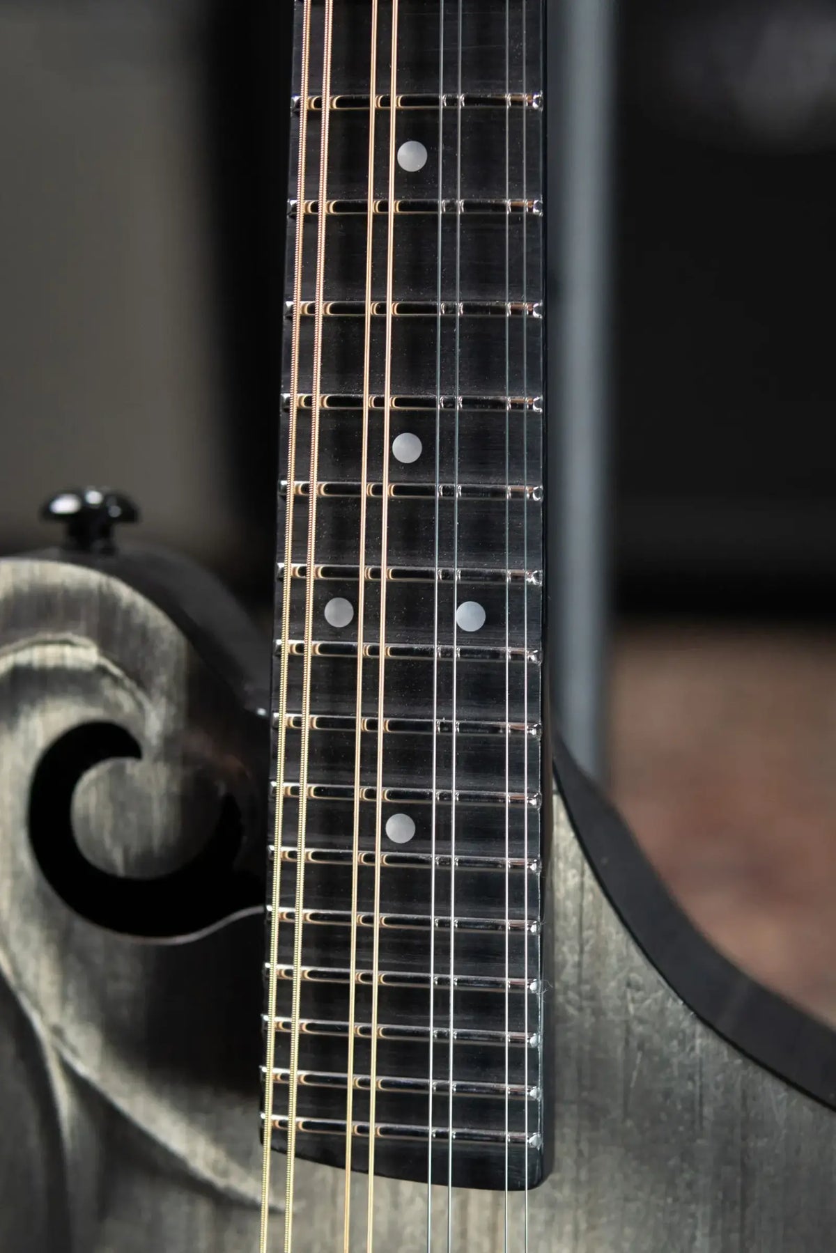 KLOS F-Style Mandolin Acoustic - Carbon Timber with Fiberglass Hardshell Case