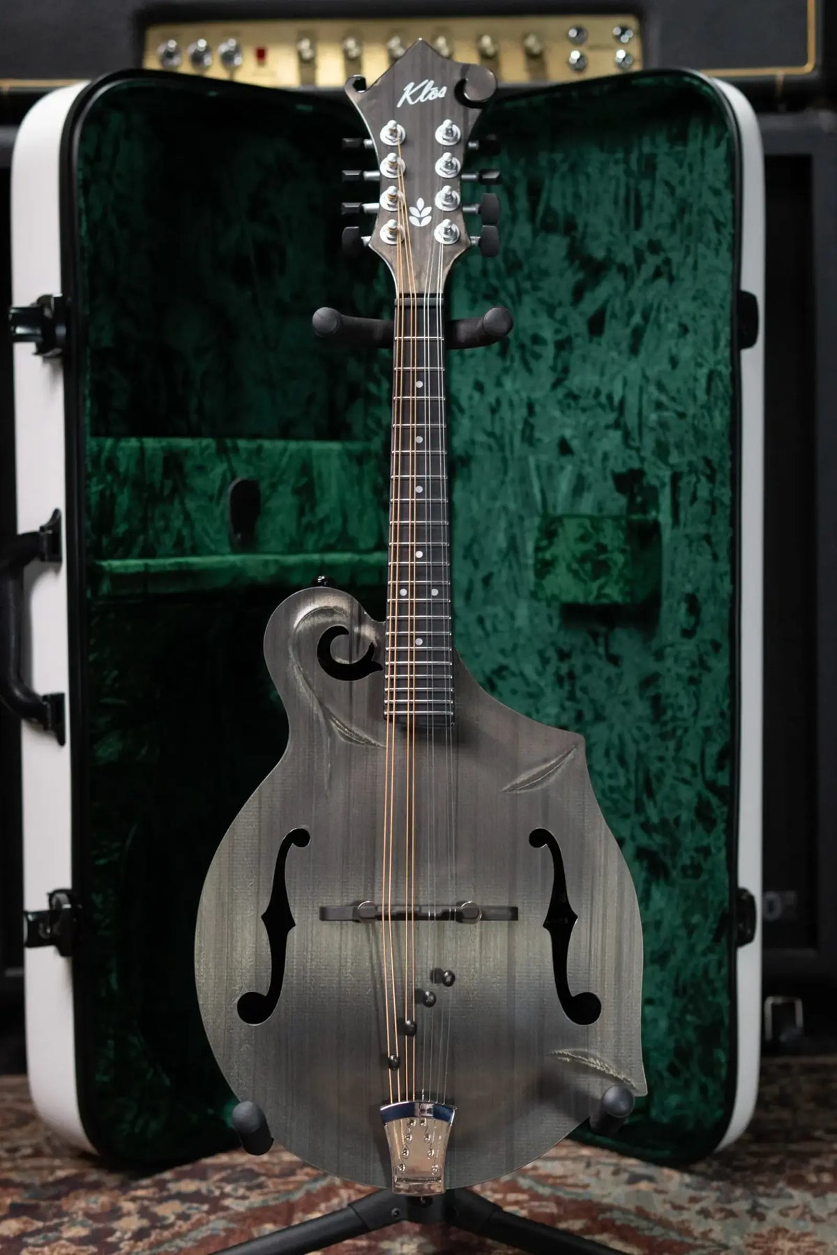 KLOS F-Style Mandolin Acoustic - Carbon Timber with Fiberglass Hardshell Case