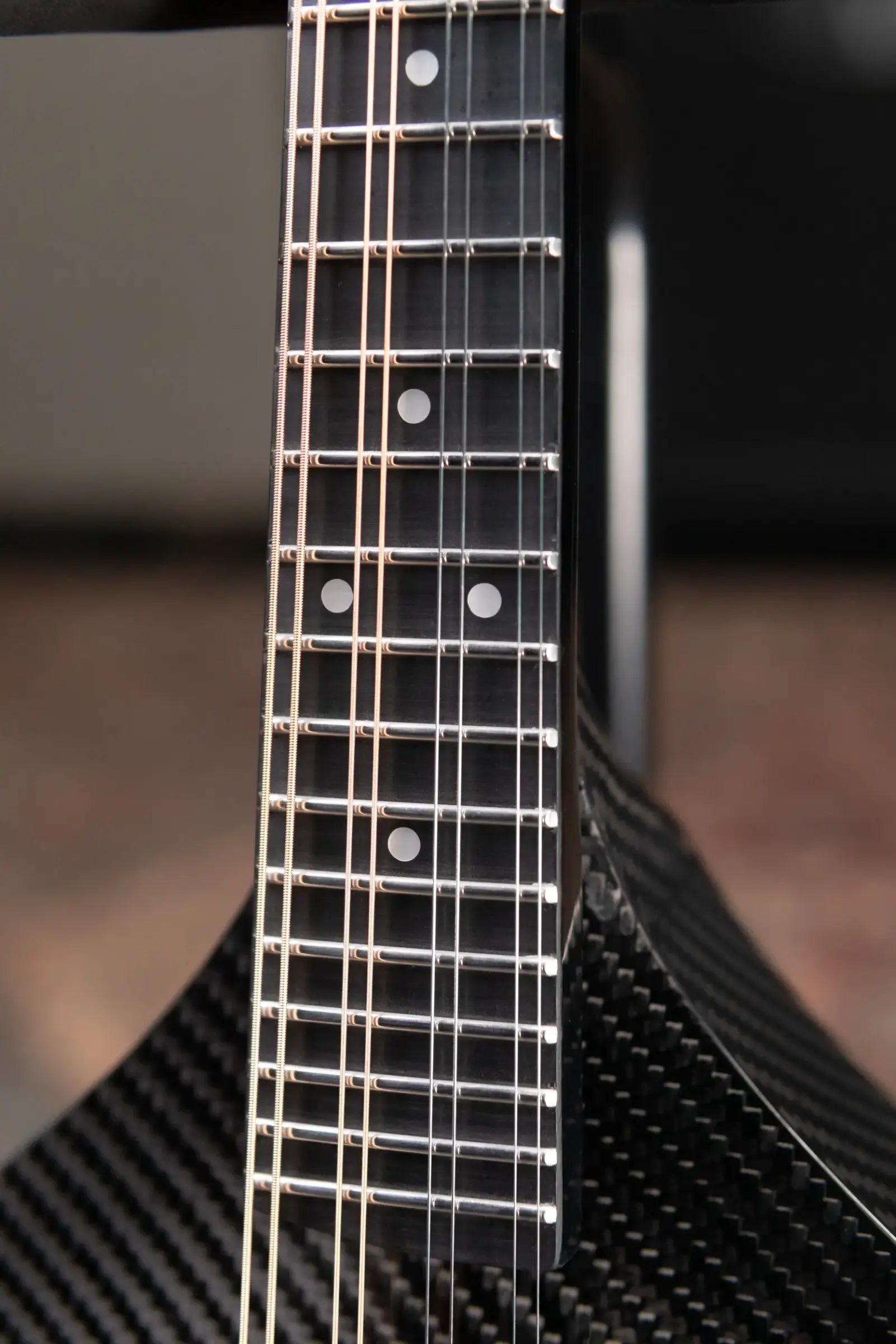 KLOS Full Carbon Deluxe Acoustic/Electric Mandolin - Black Carbon Fiber Twill with Gig Bag