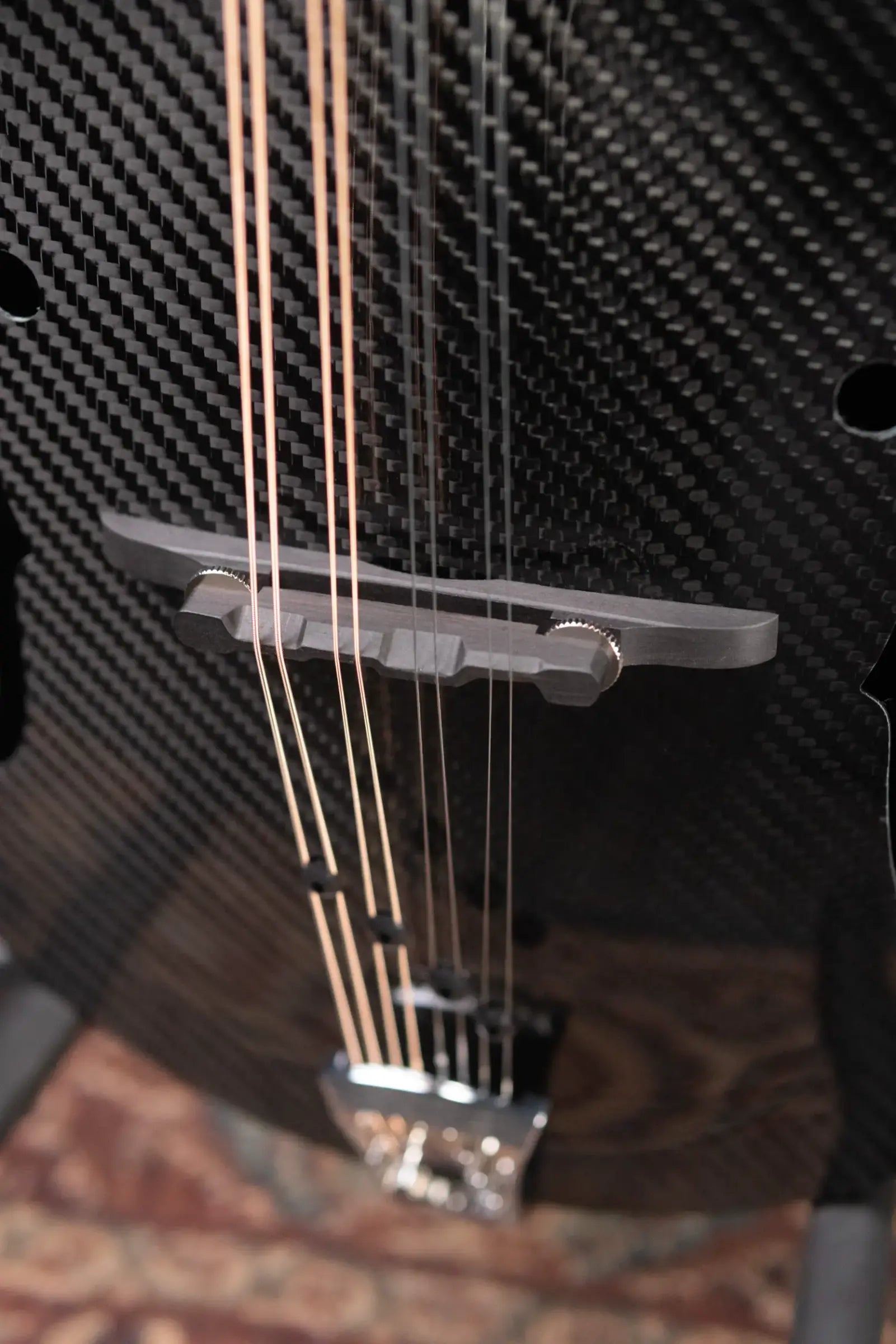 KLOS Full Carbon Deluxe Acoustic/Electric Mandolin - Black Carbon Fiber Twill with Gig Bag