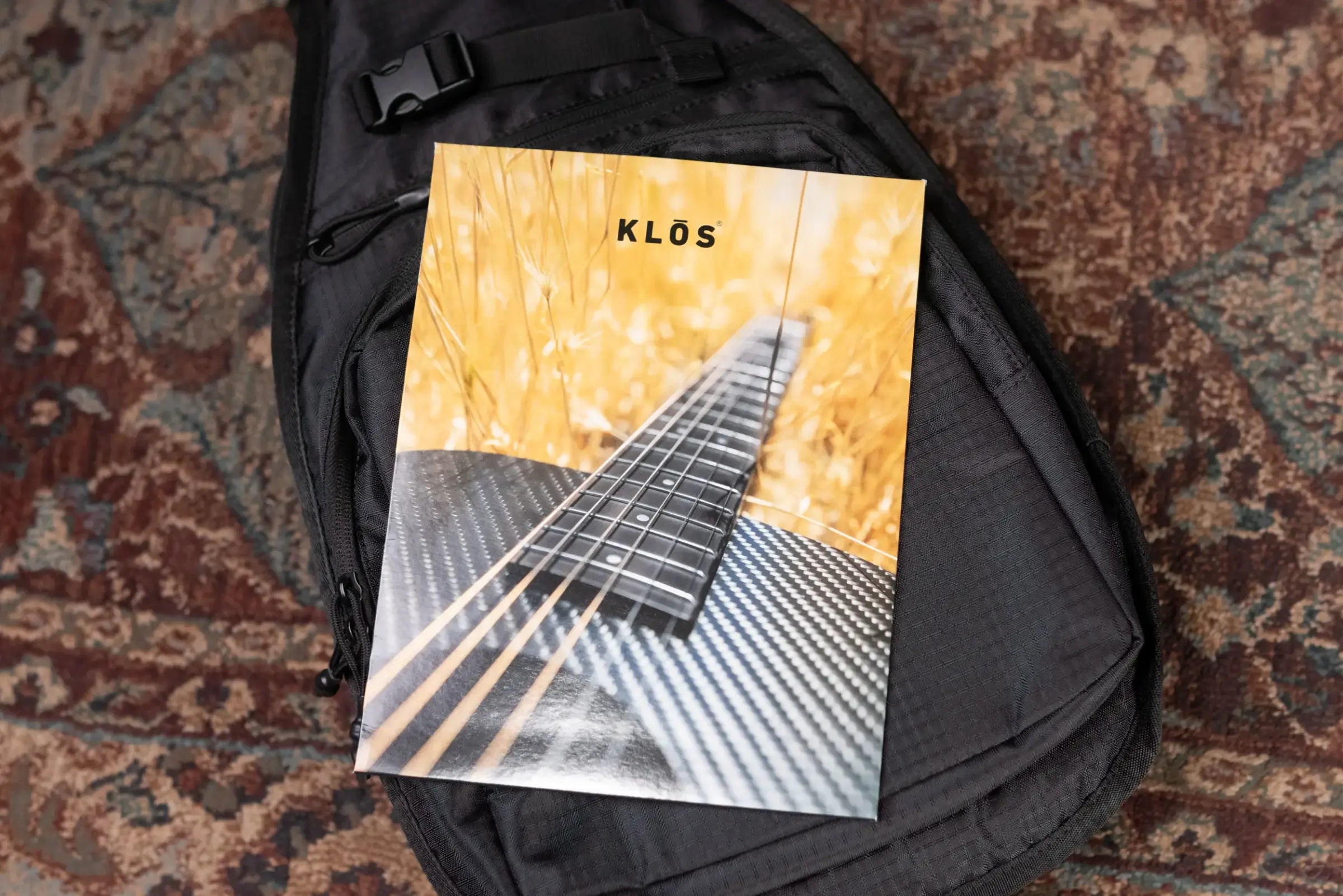 KLOS Full Carbon Deluxe Acoustic/Electric Mandolin - Black Carbon Fiber Twill with Gig Bag