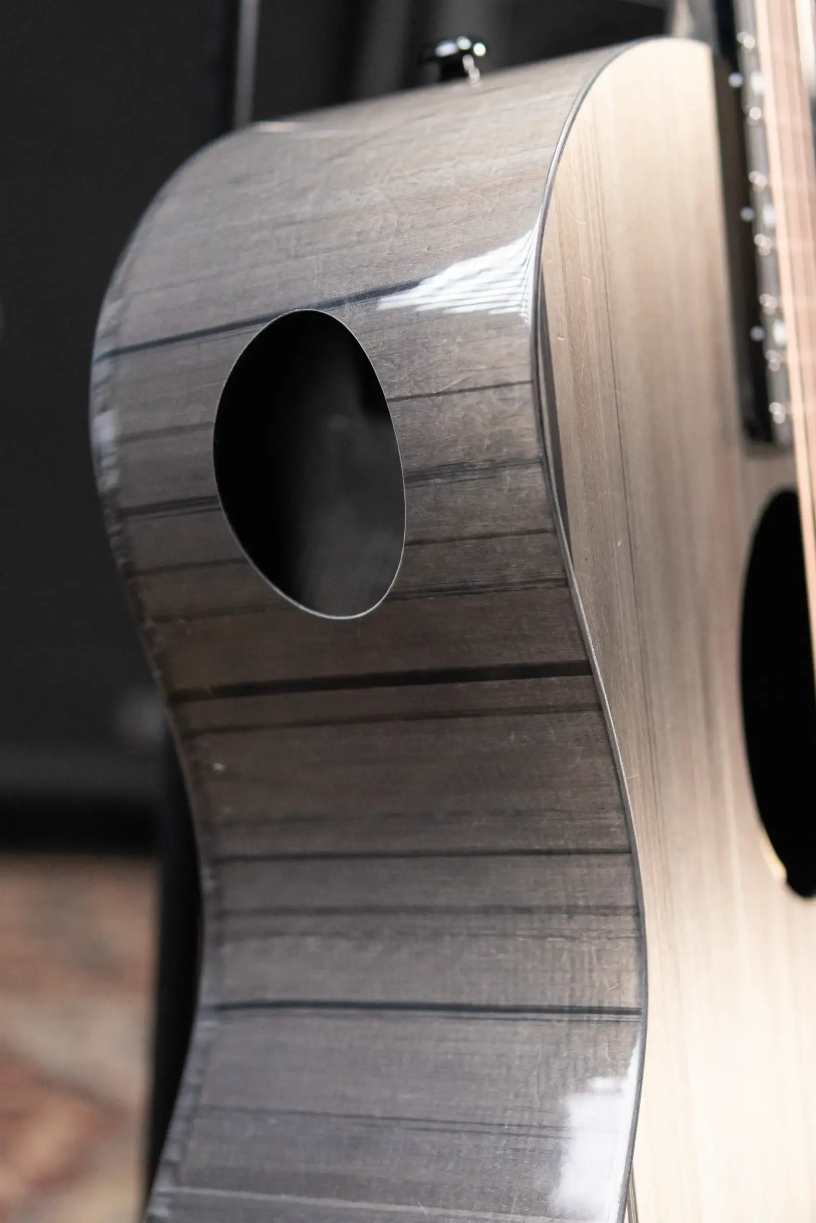 KLOS Full Carbon Deluxe Grand Cutaway LR Baggs Anthem Acoustic/Electric Guitar - Carbon Timber with Gig Bag