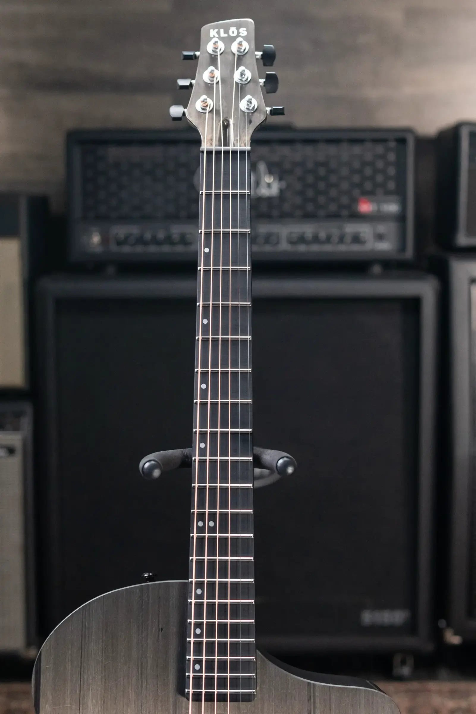 KLOS Full Carbon Deluxe Grand Cutaway LR Baggs Anthem Acoustic/Electric Guitar - Carbon Timber with Gig Bag