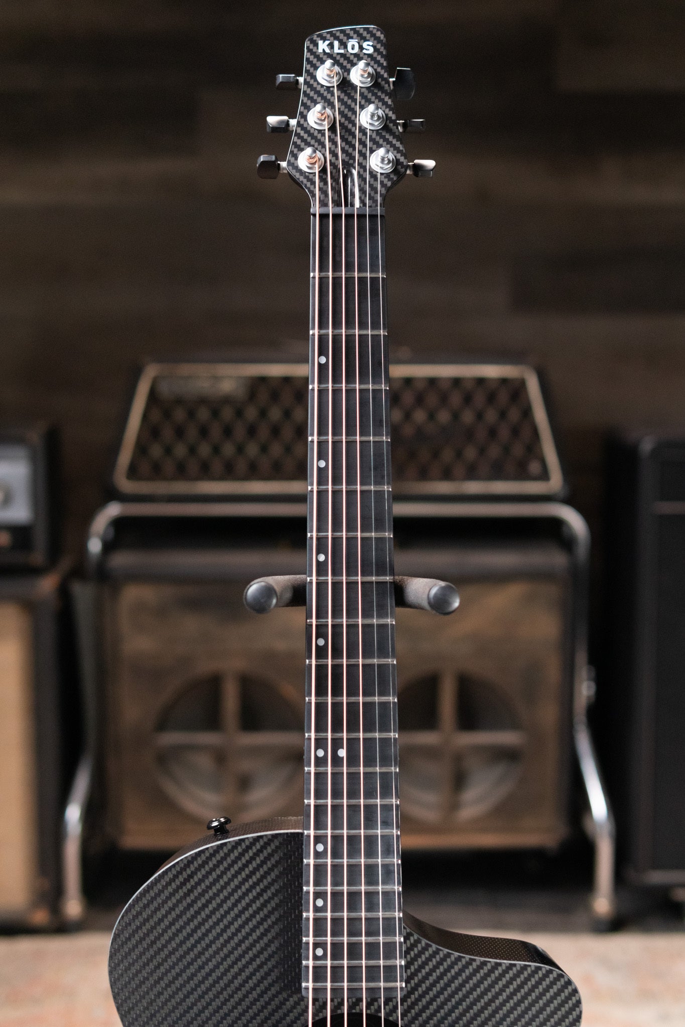 KLOS Full Carbon Deluxe Grand Cutaway Mini Acoustic Guitar with Gig Bag