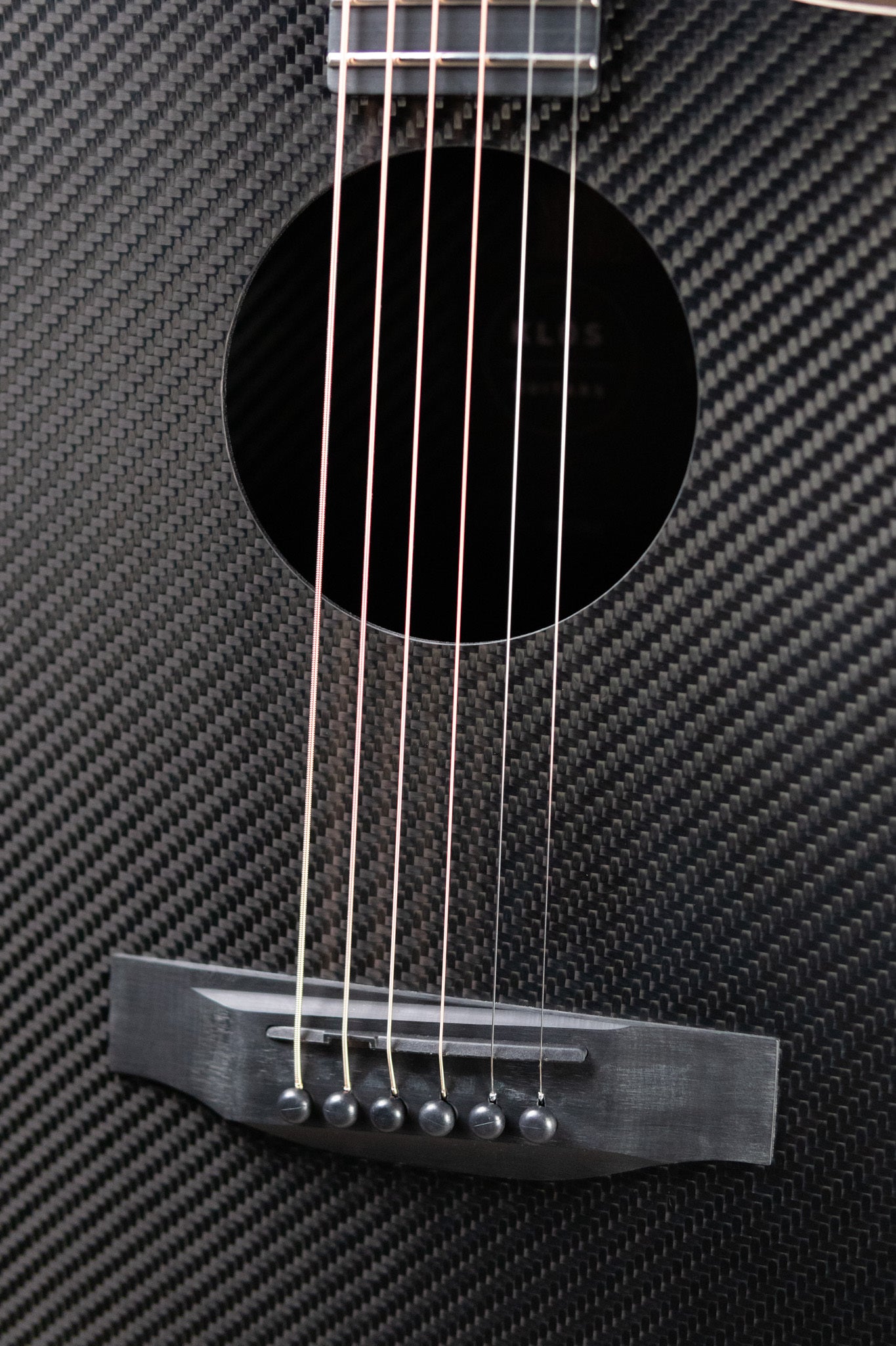 KLOS Full Carbon Deluxe Grand Cutaway Mini Acoustic Guitar with Gig Bag