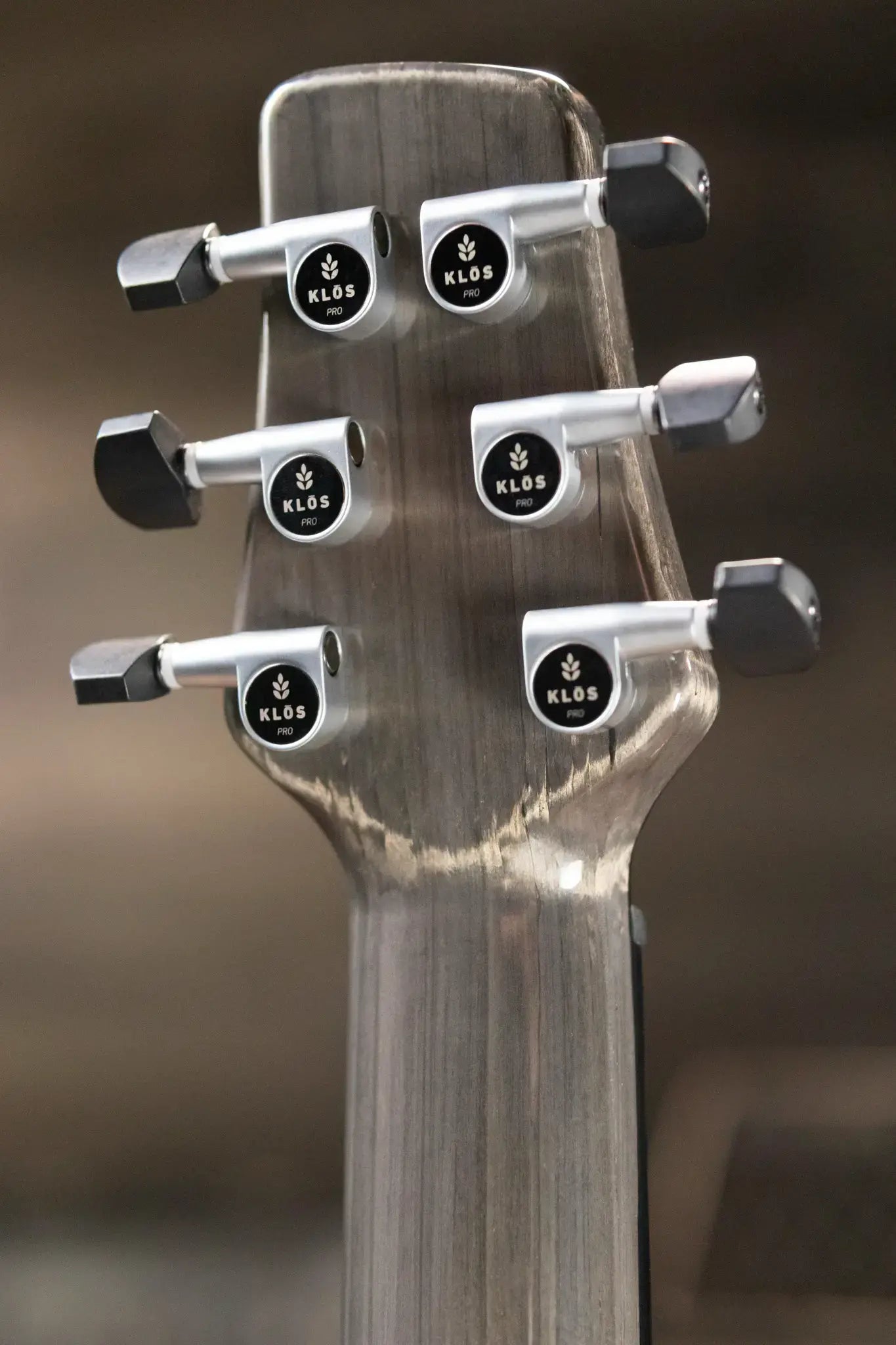 KLOS Full Carbon Deluxe Travel HyVibe Pickup Acoustic/Electric Guitar - Carbon Timber with Gig Bag