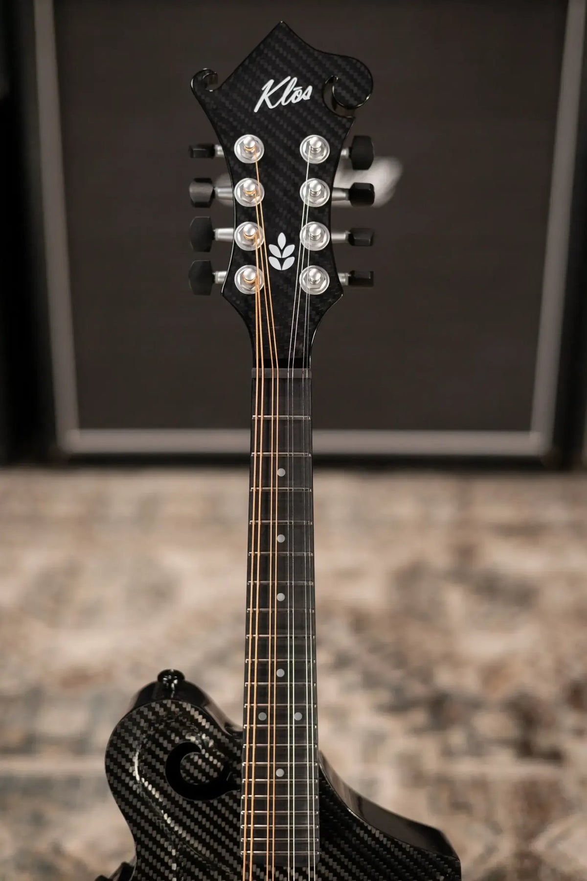 KLOS Full Carbon F-Style Mandolin KLOS EQ Acoustic/Electric with Fiberglass Hardshell Case