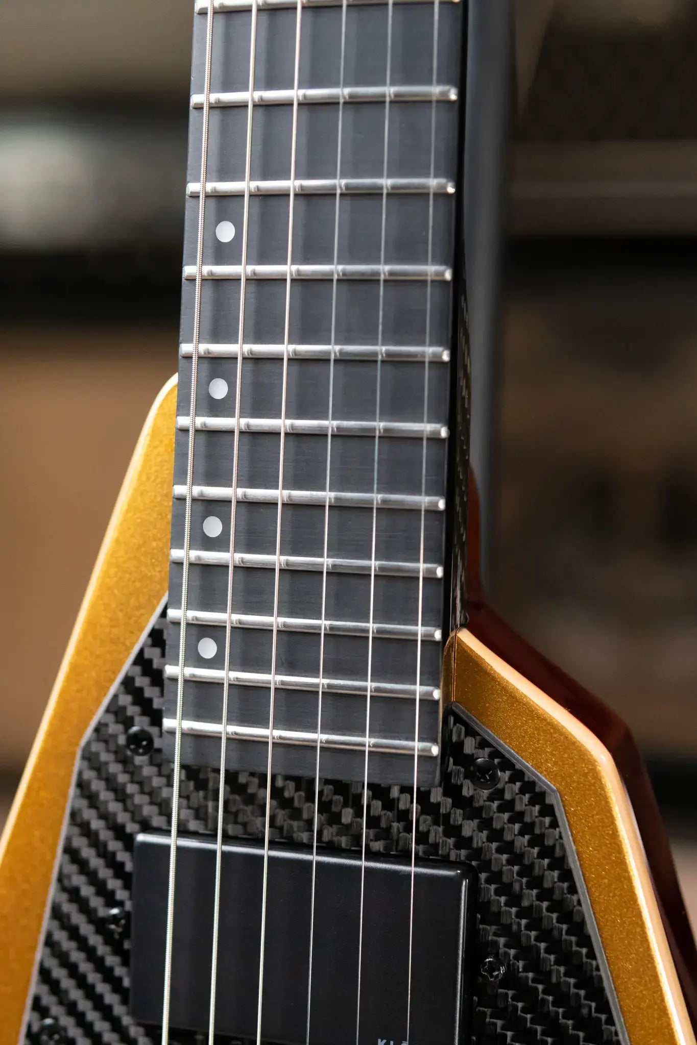 KLOS Vector Custom Series Mahogany Electric Guitar - Gold with Gig Bag