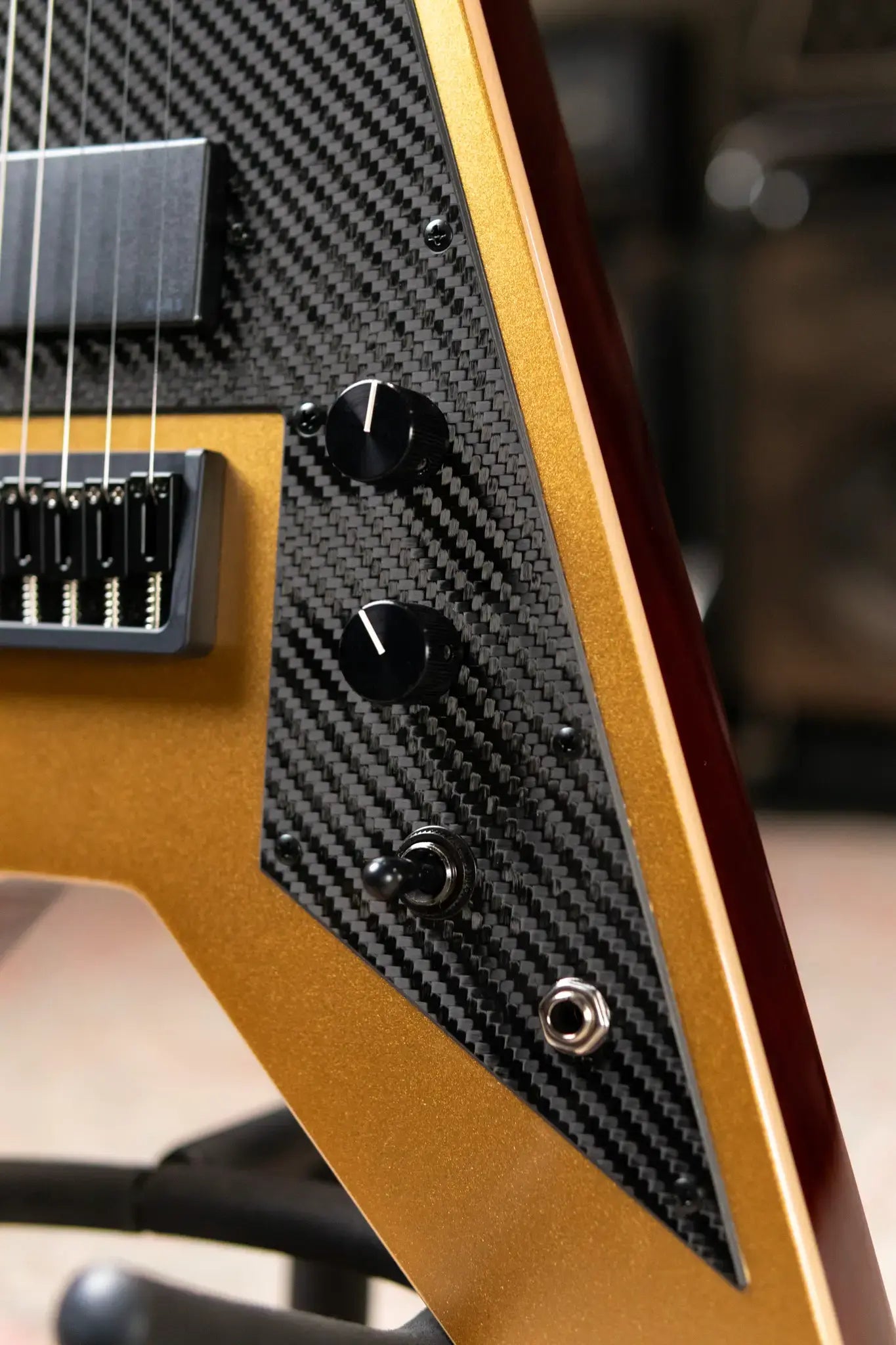 KLOS Vector Custom Series Mahogany Electric Guitar - Gold with Gig Bag